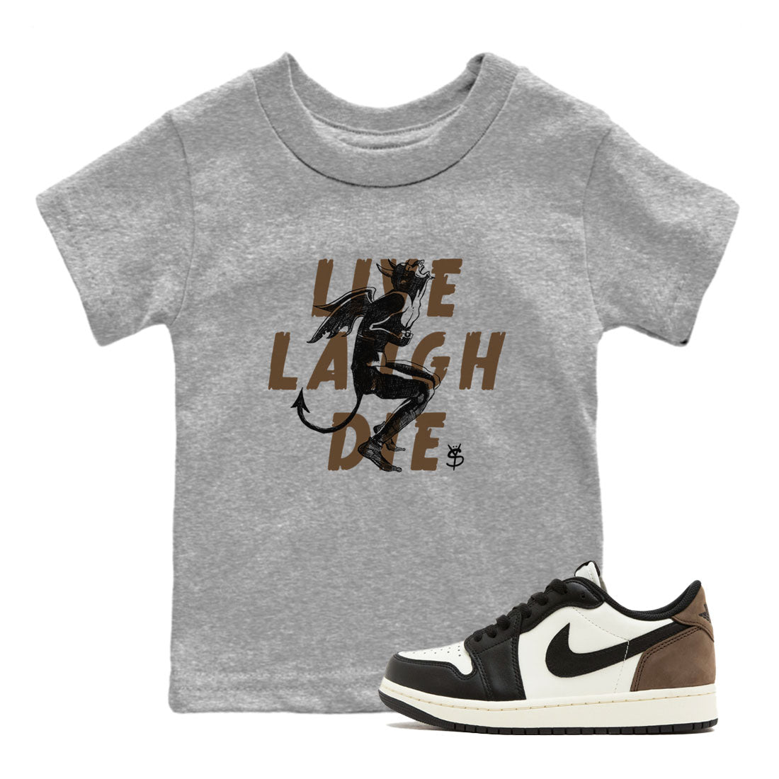 Laughing Devil snkmatch Tees Kids - Air Jordan 1 Mocha