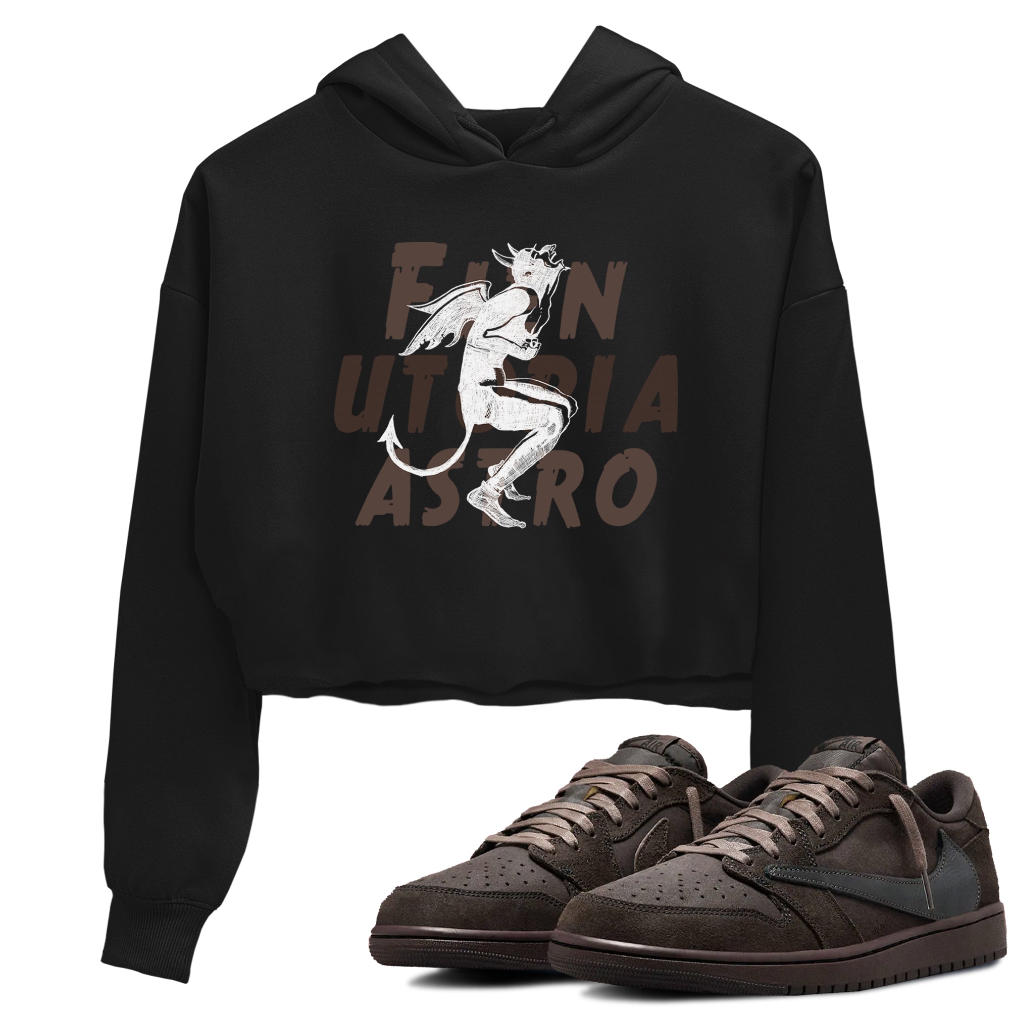 Laughing Devil snkmatch Women's Top - Air Jordan 1 Travis Scott Velvet Brown