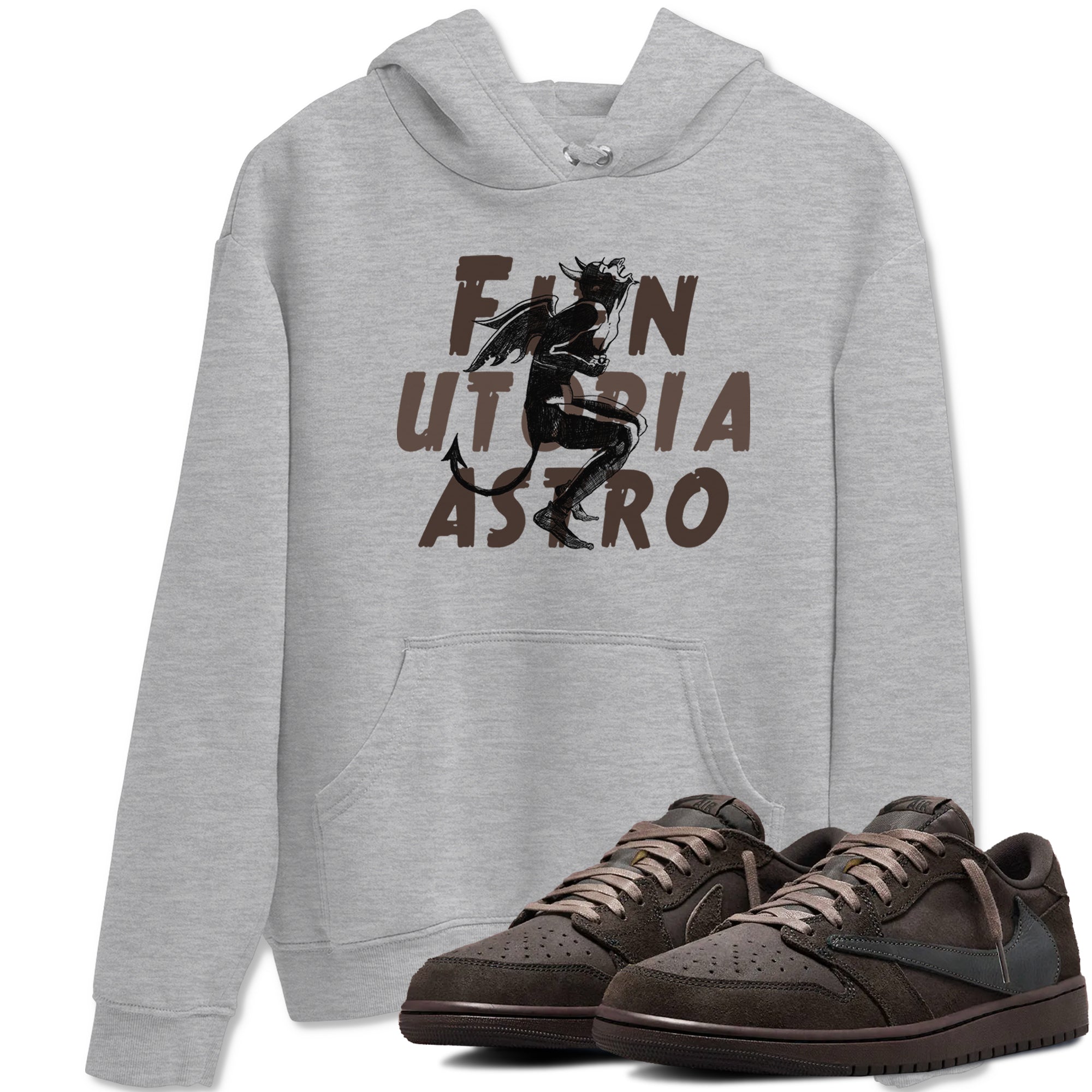 Laughing Devil snkmatch Tees - Air Jordan 1 Travis Scott Velvet Brown