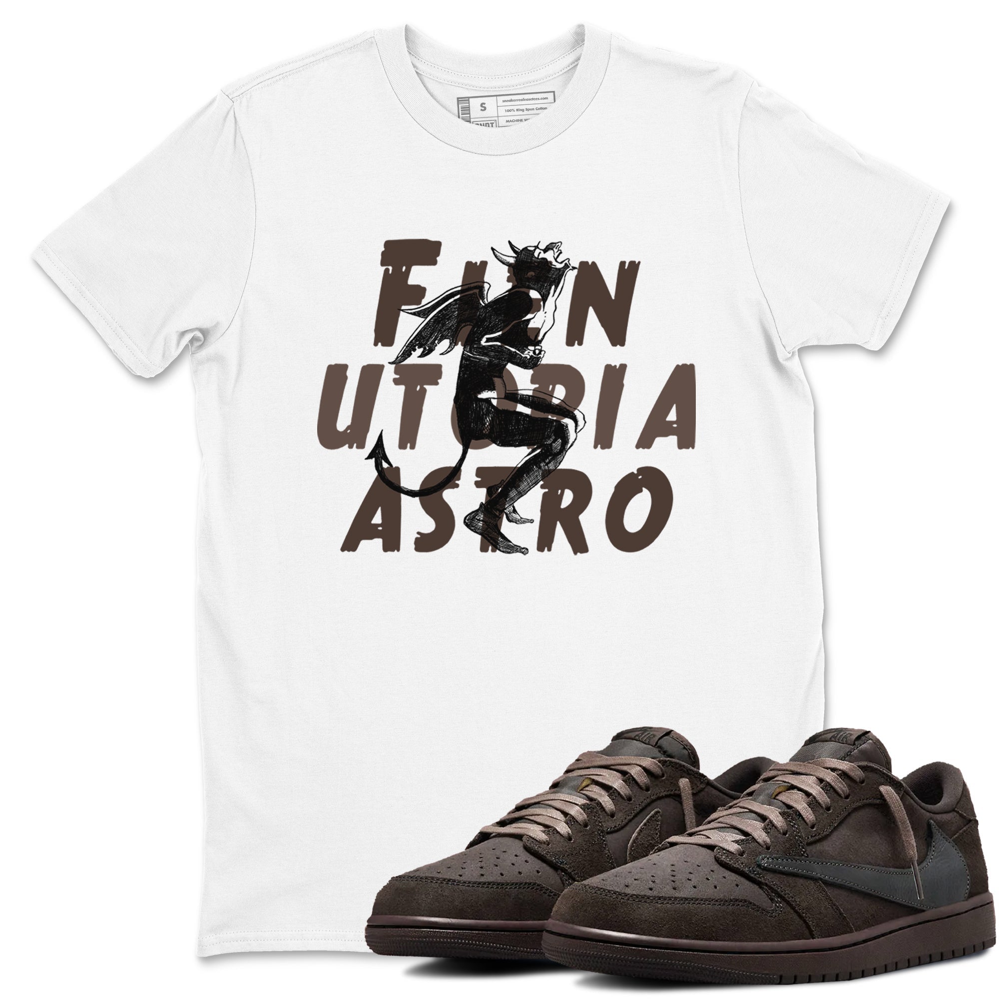 Laughing Devil snkmatch Tees - Air Jordan 1 Travis Scott Velvet Brown