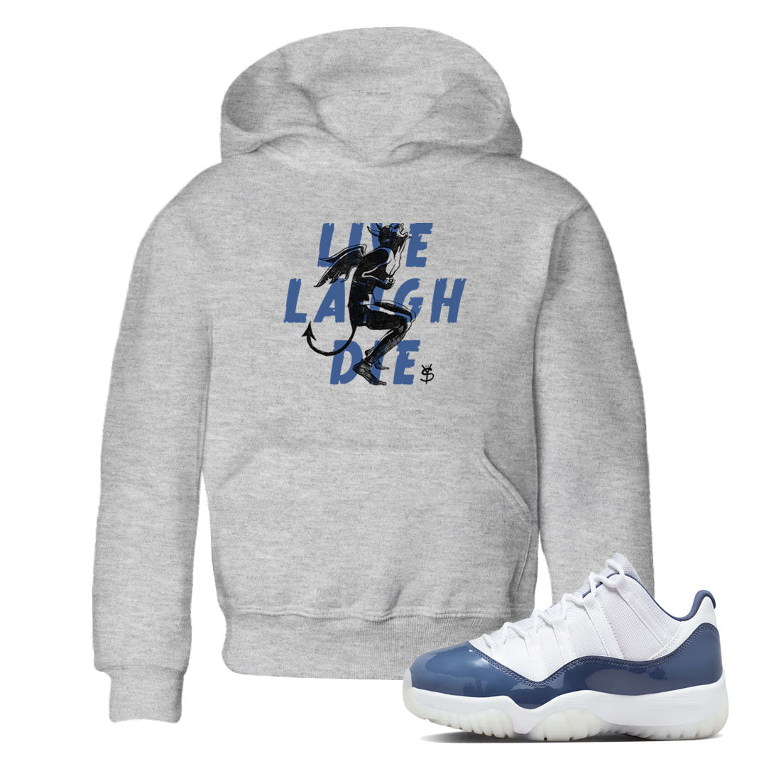 Laughing Devil snkmatch Tees Kids - Air Jordan 11 Diffused Blue