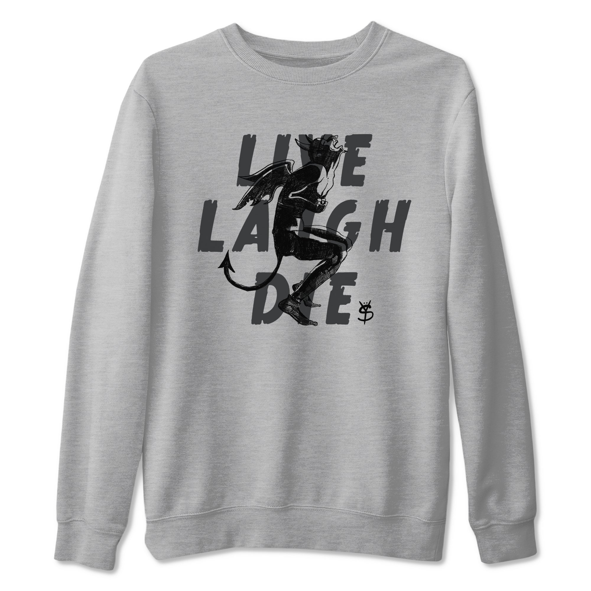 Laughing Devil snkmatch Tees - Air Jordan 12 Black Wolf Grey