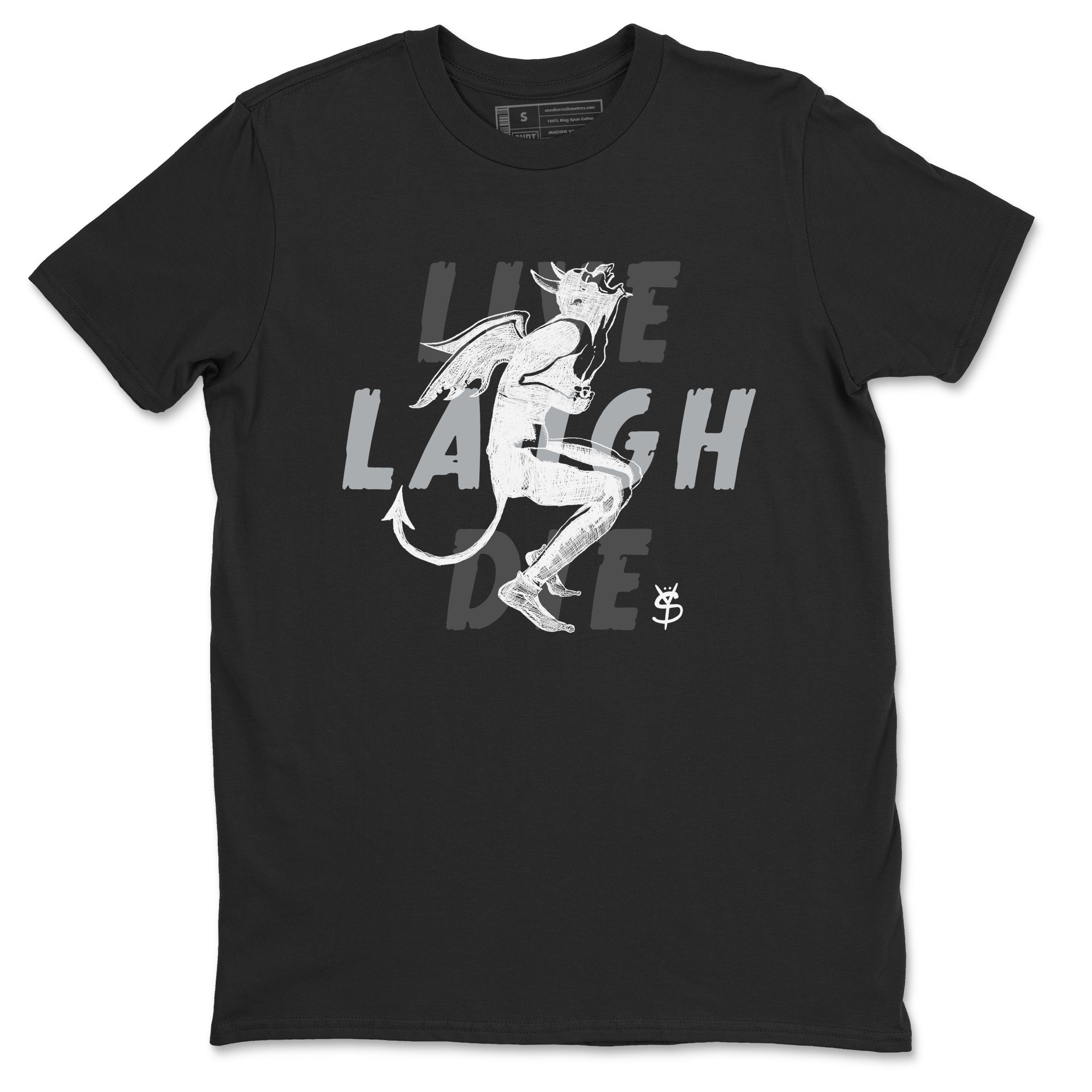 Laughing Devil snkmatch Tees - Air Jordan 12 Black Wolf Grey