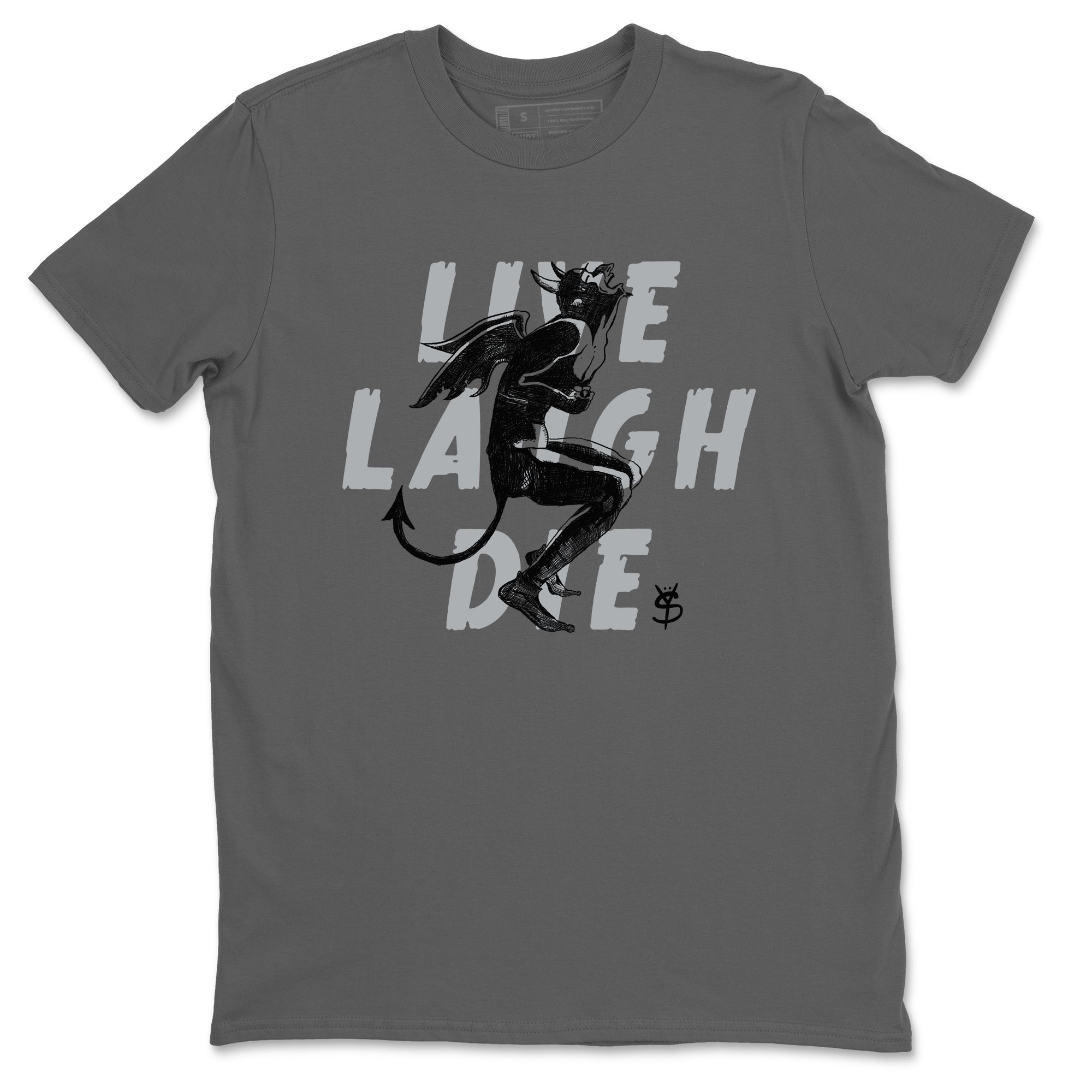 Laughing Devil snkmatch Tees - Air Jordan 12 Black Wolf Grey