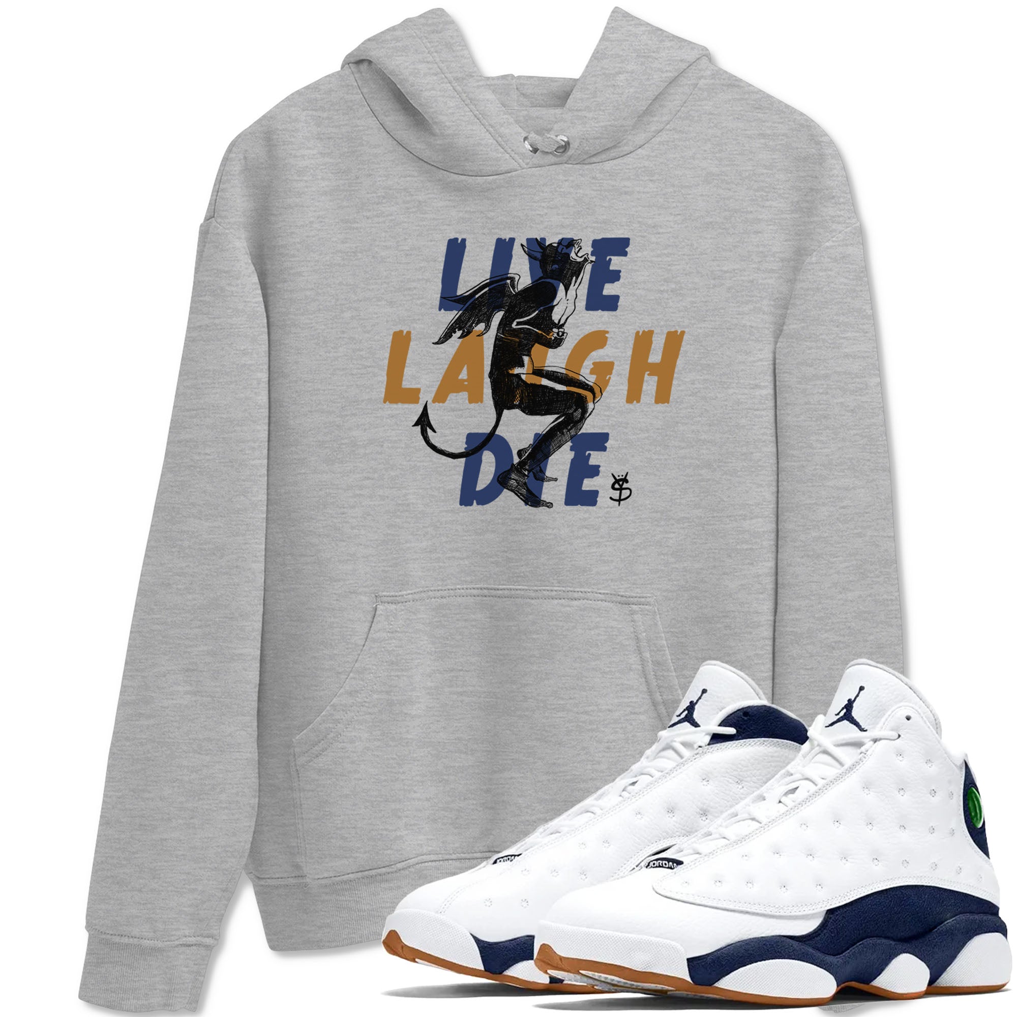 Laughing Devil snkmatch Tees - Air Jordan 13 Midnight Navy