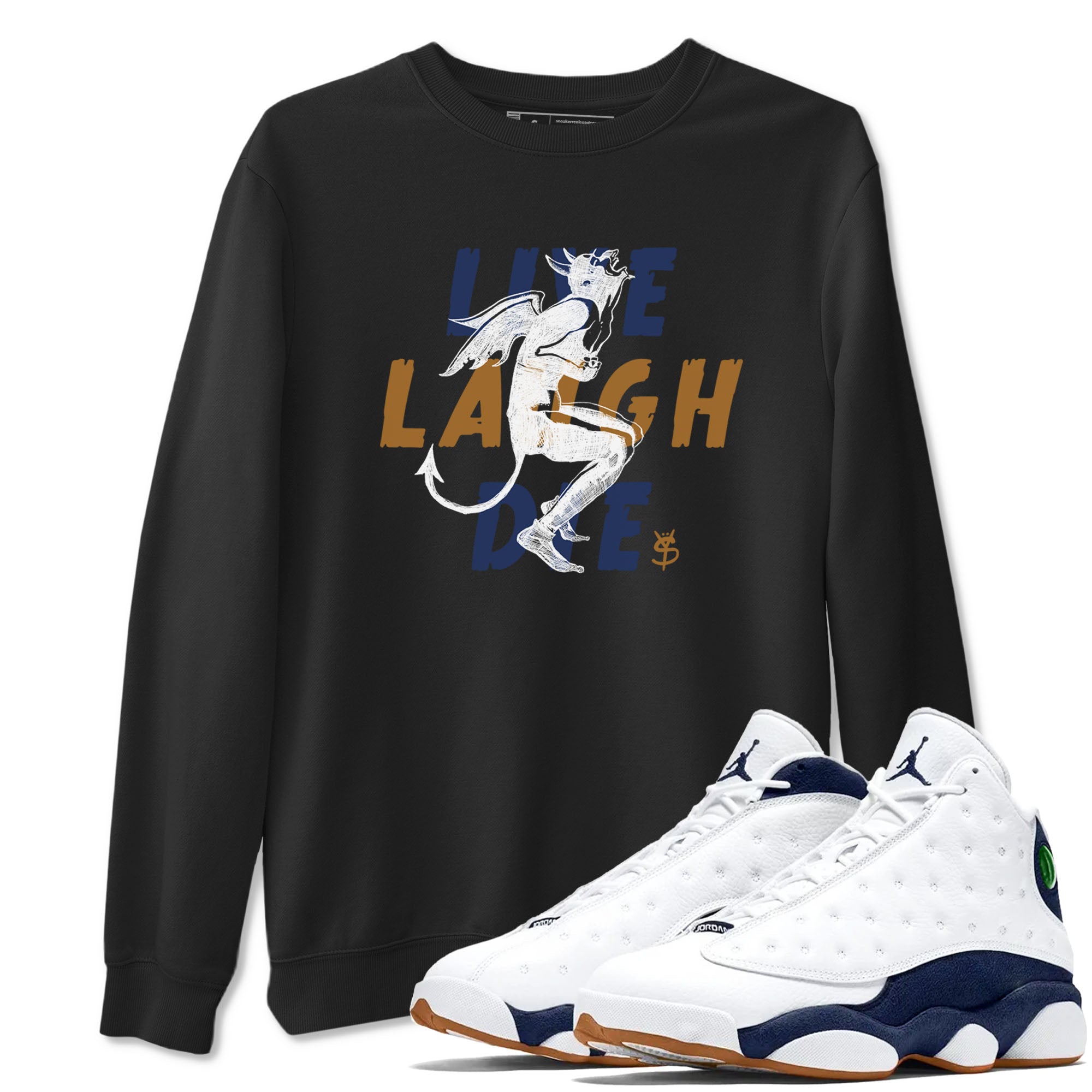 Laughing Devil snkmatch Tees - Air Jordan 13 Midnight Navy