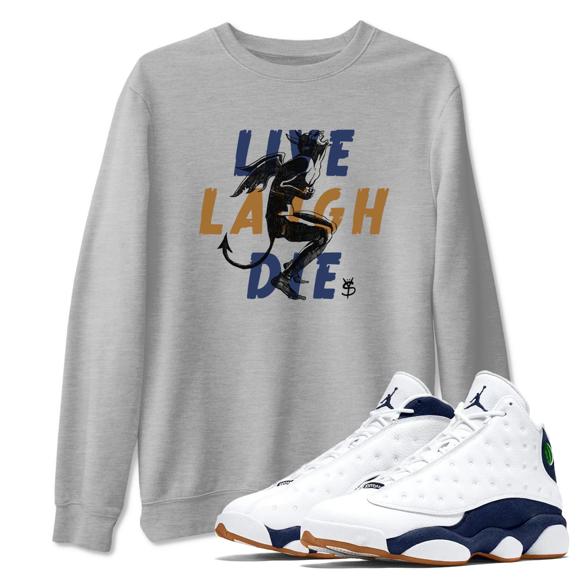 Laughing Devil snkmatch Tees - Air Jordan 13 Midnight Navy