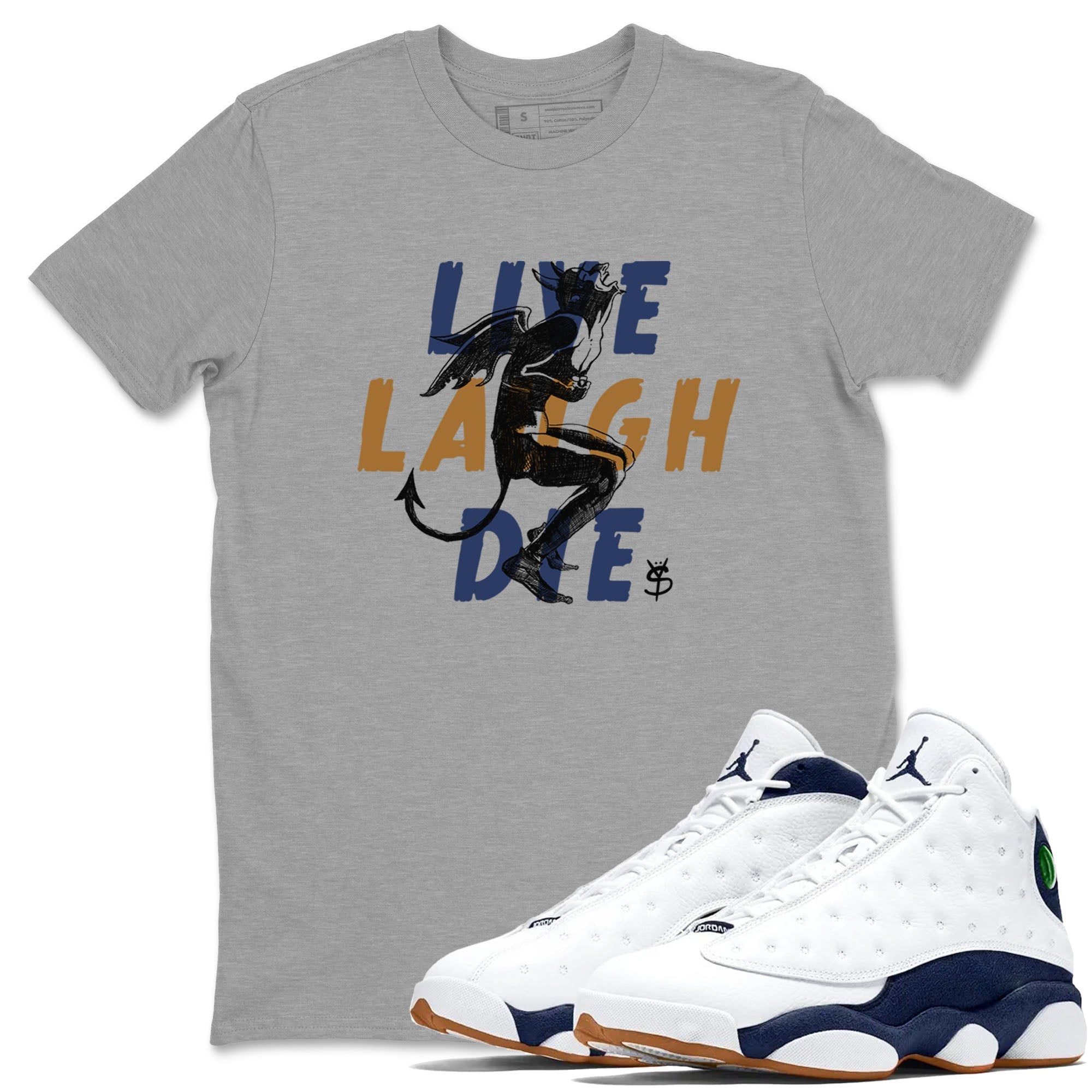 Laughing Devil snkmatch Tees - Air Jordan 13 Midnight Navy