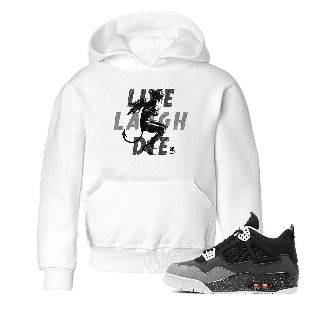 Laughing Devil snkmatch Tees Kids - Air Jordan 4 Fear