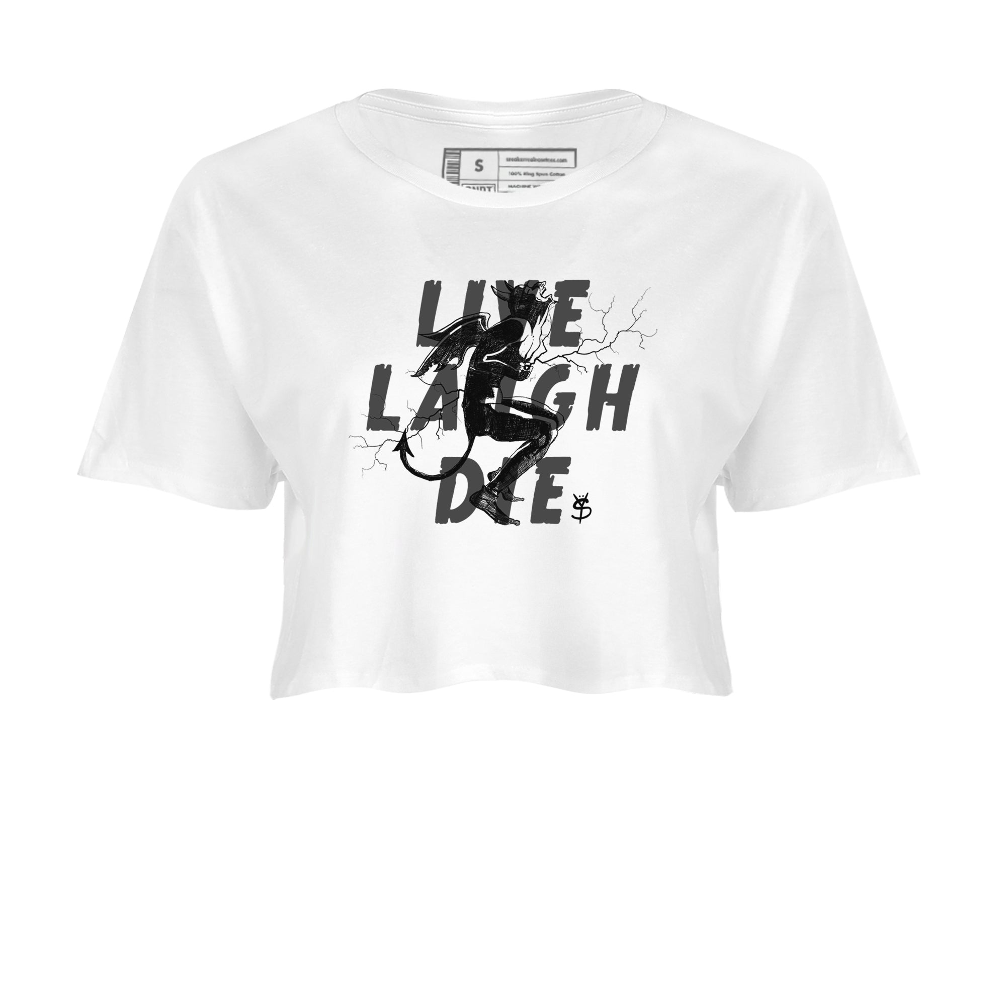 Laughing Devil snkmatch Women's Top - Air Jordan 4 White Thunder