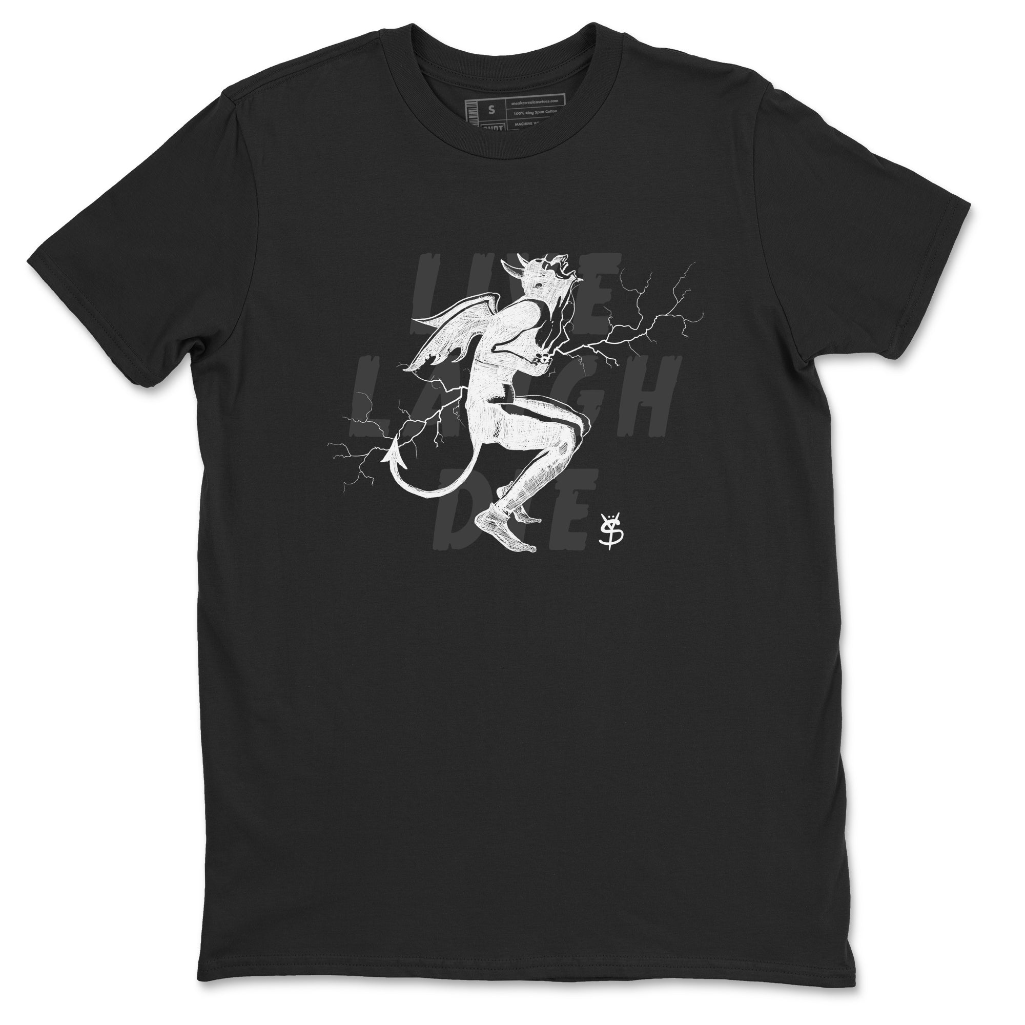 Laughing Devil snkmatch Tees - Air Jordan 4 White Thunder