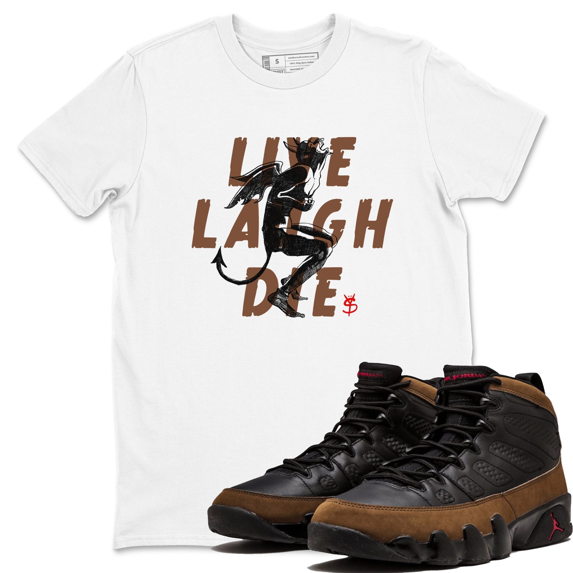 Laughing Devil snkmatch Tees - Air Jordan 9 Olive