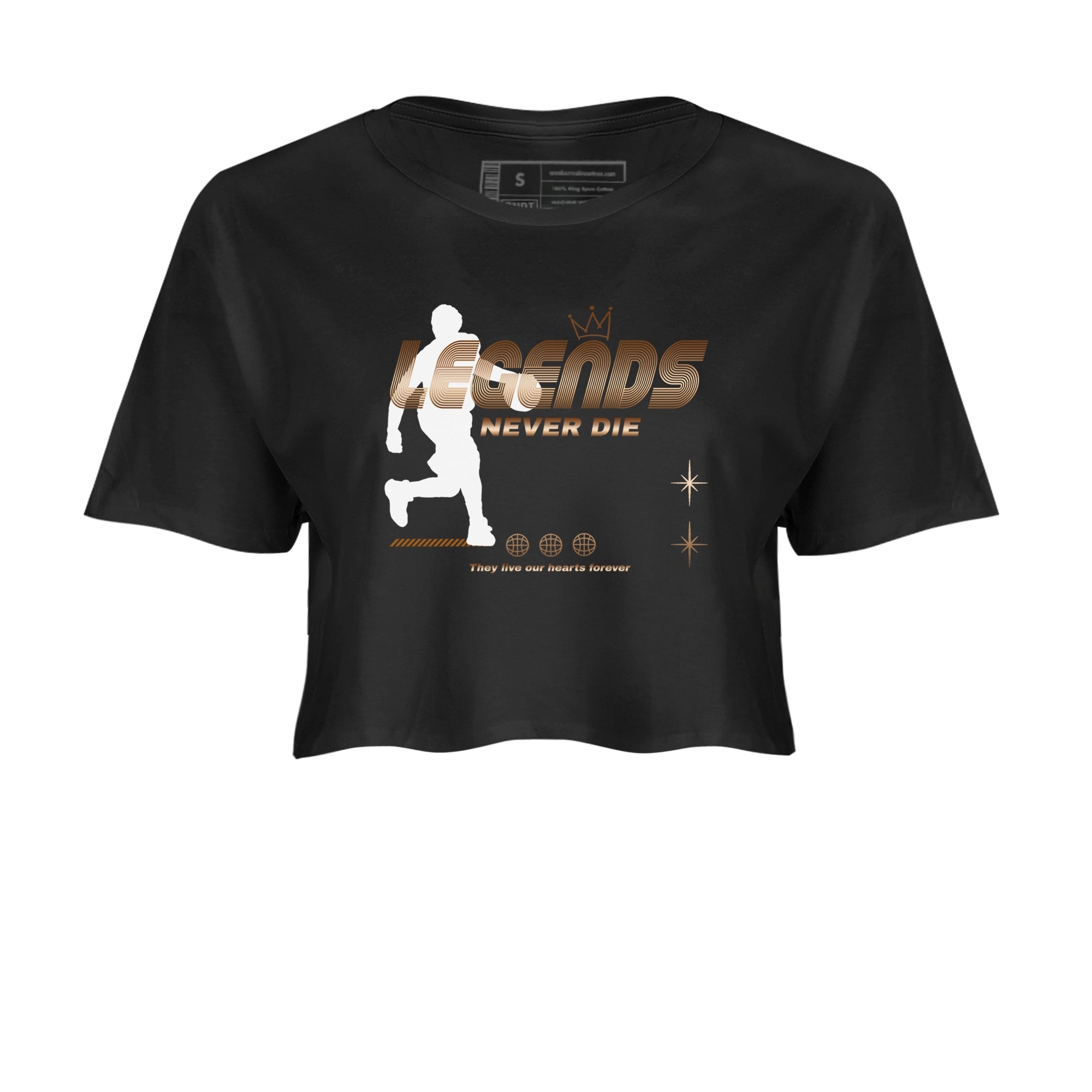 Legends Never Die snkmatch Women's Top - Air Foamposite One Metallic Copper