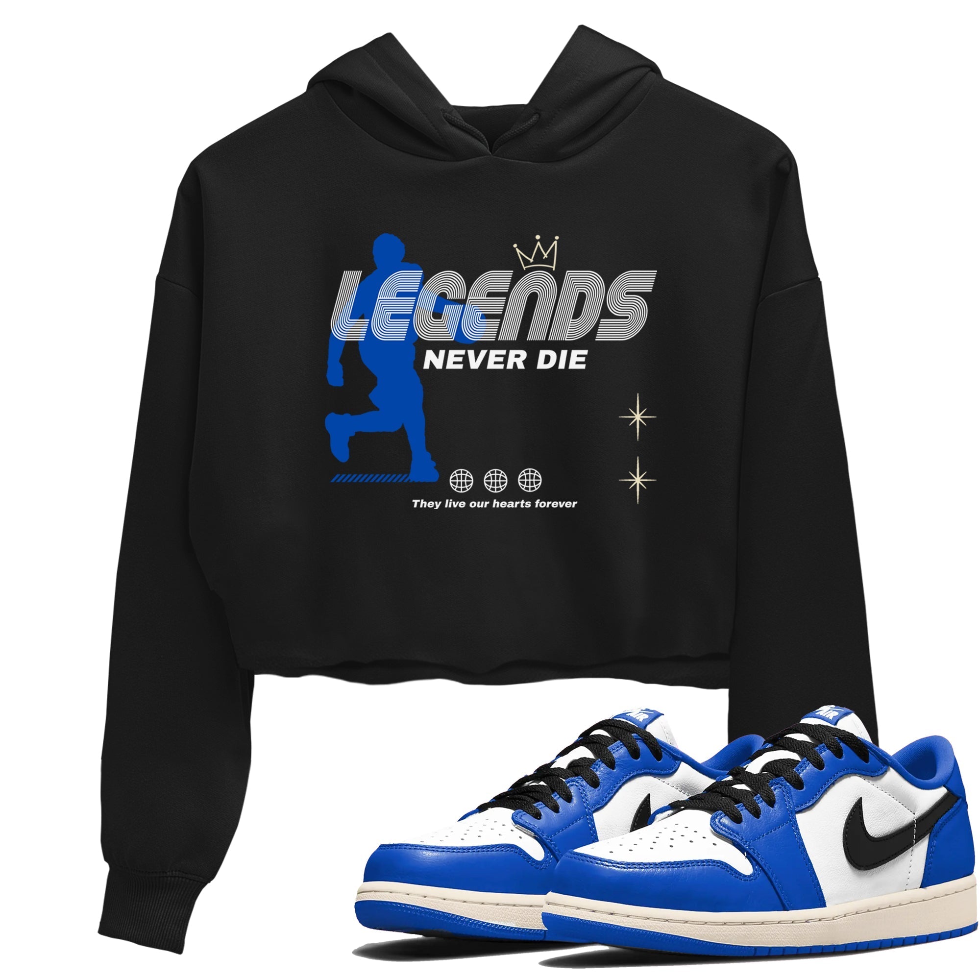 Legends Never Die snkmatch Women's Top - Air Jordan 1 Game Royal