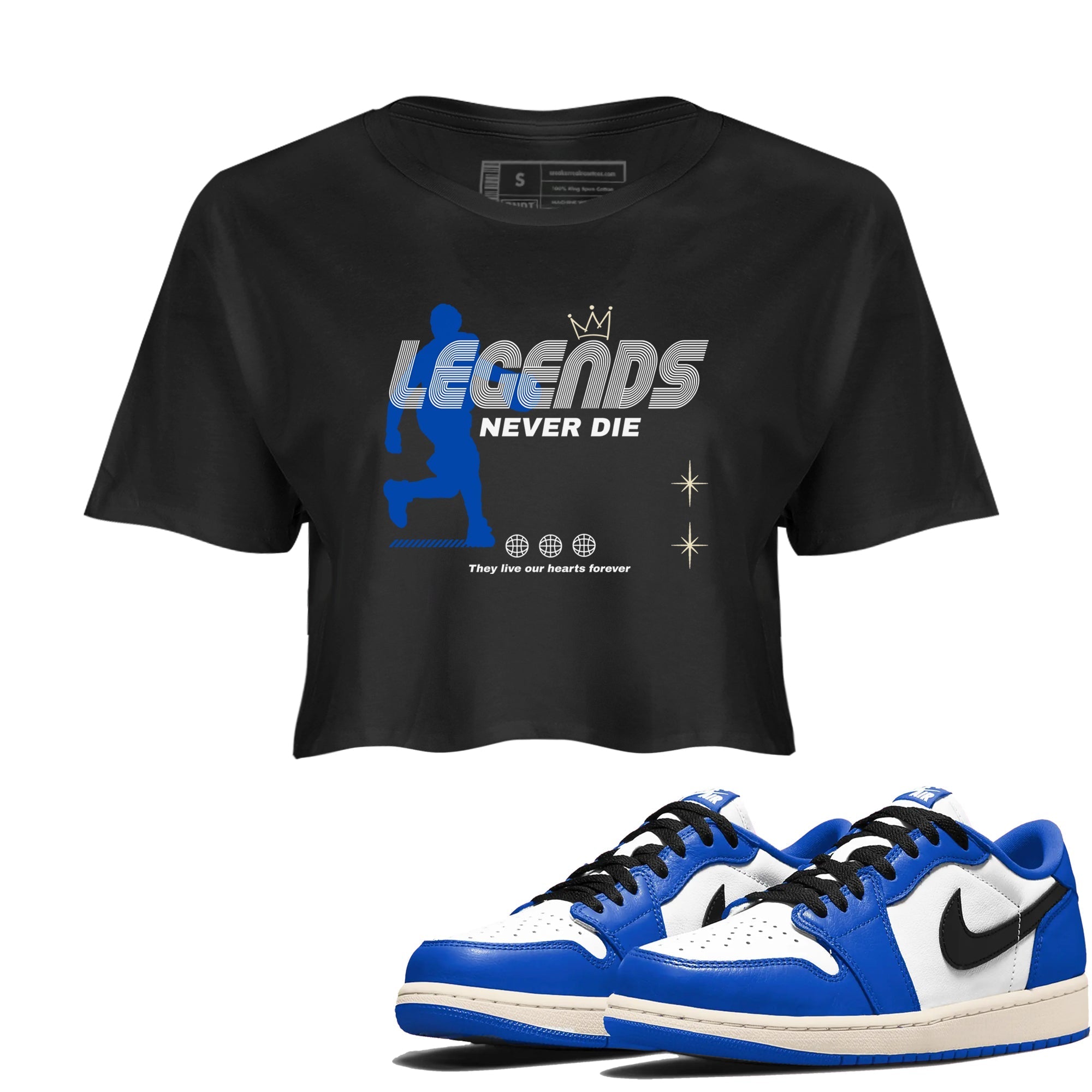 Legends Never Die snkmatch Women's Top - Air Jordan 1 Game Royal