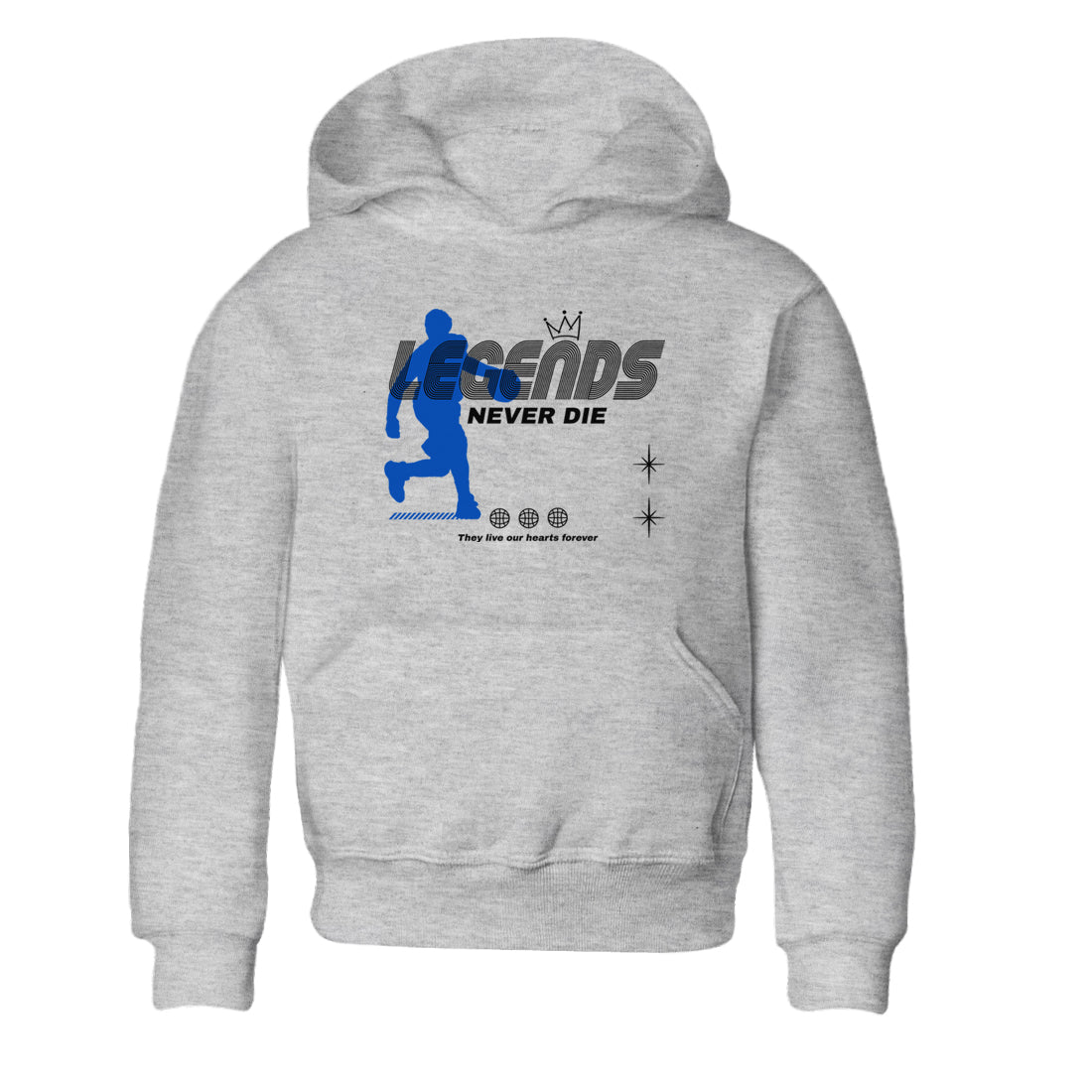 Legends Never Die snkmatch Tees Kids - Air Jordan 1 Game Royal