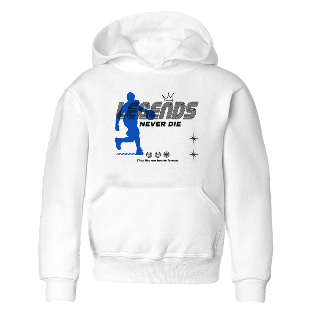 Legends Never Die snkmatch Tees Kids - Air Jordan 1 Game Royal