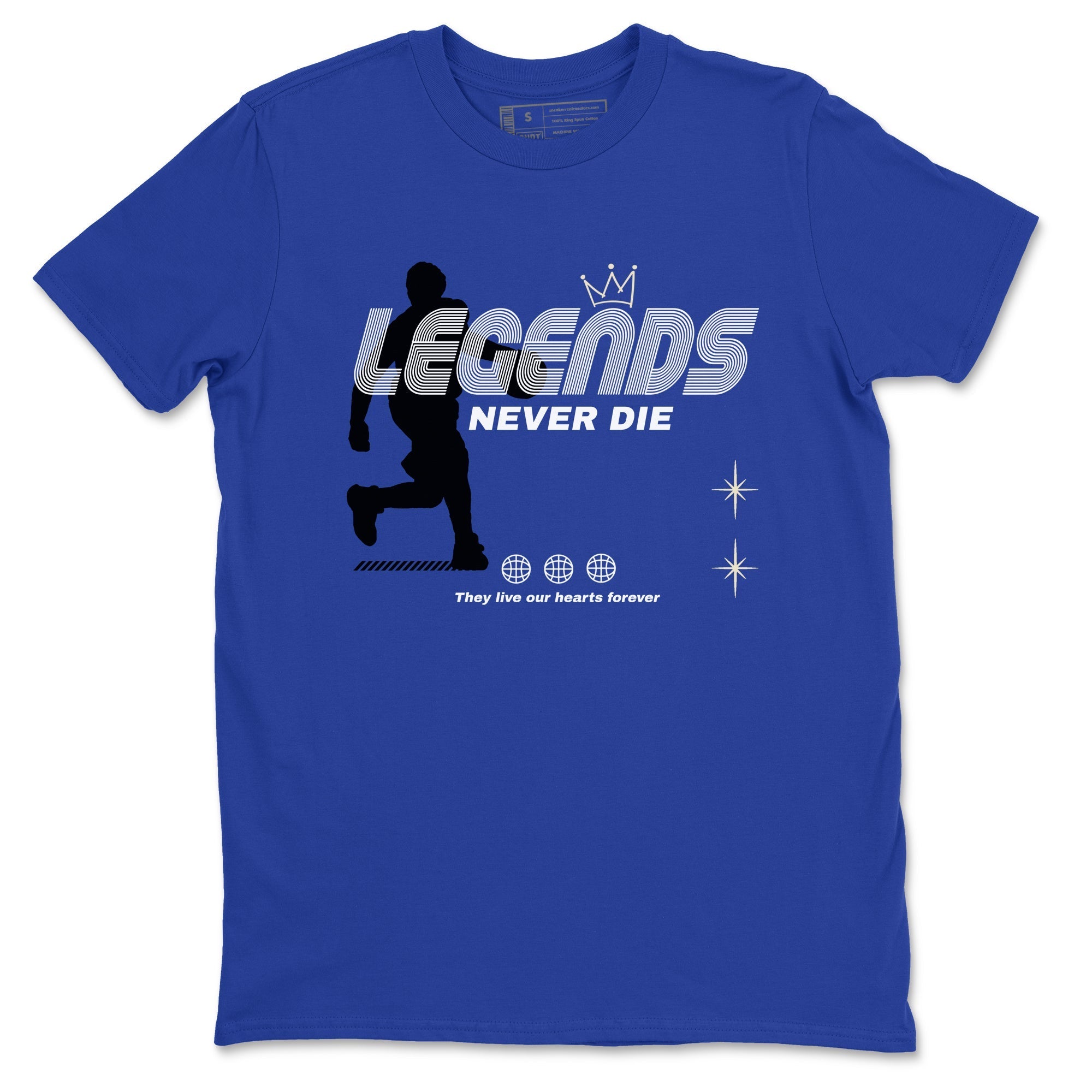 Legends Never Die snkmatch Tees - Air Jordan 1 Game Royal