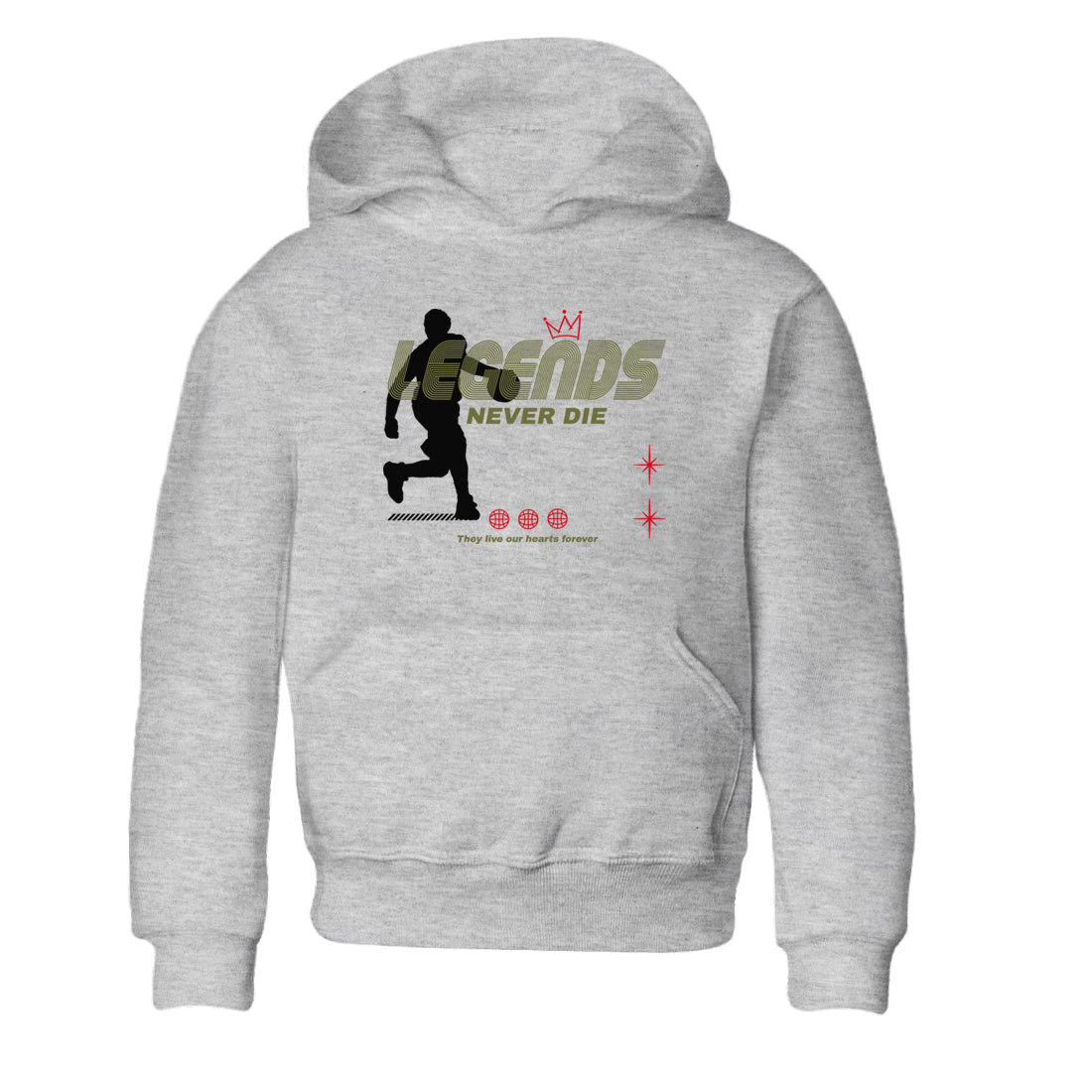 Legends Never Die snkmatch Tees Kids - Air Jordan 1 Travis Scott Medium Olive