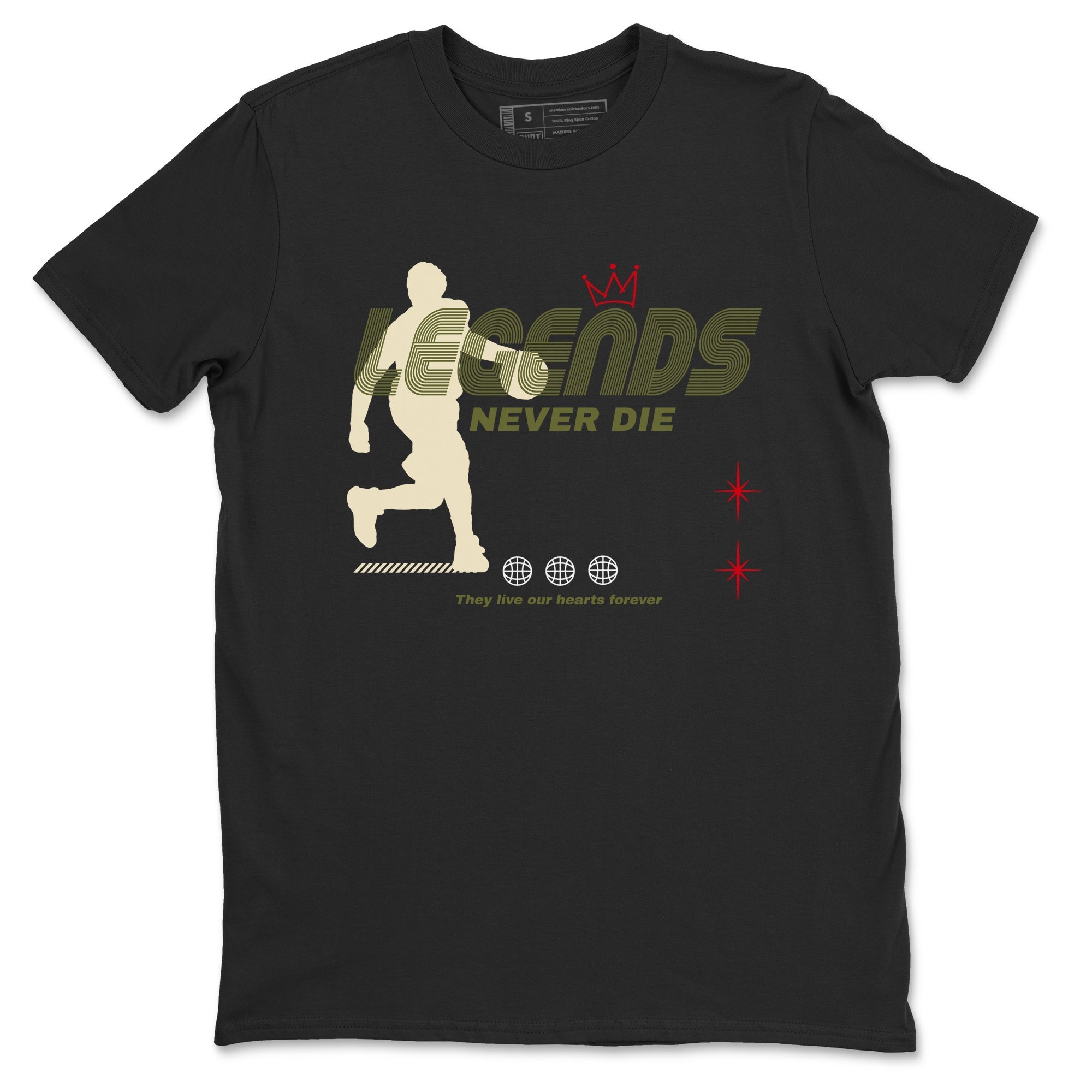 Legends Never Die snkmatch Tees - Air Jordan 1 Travis Scott Medium Olive