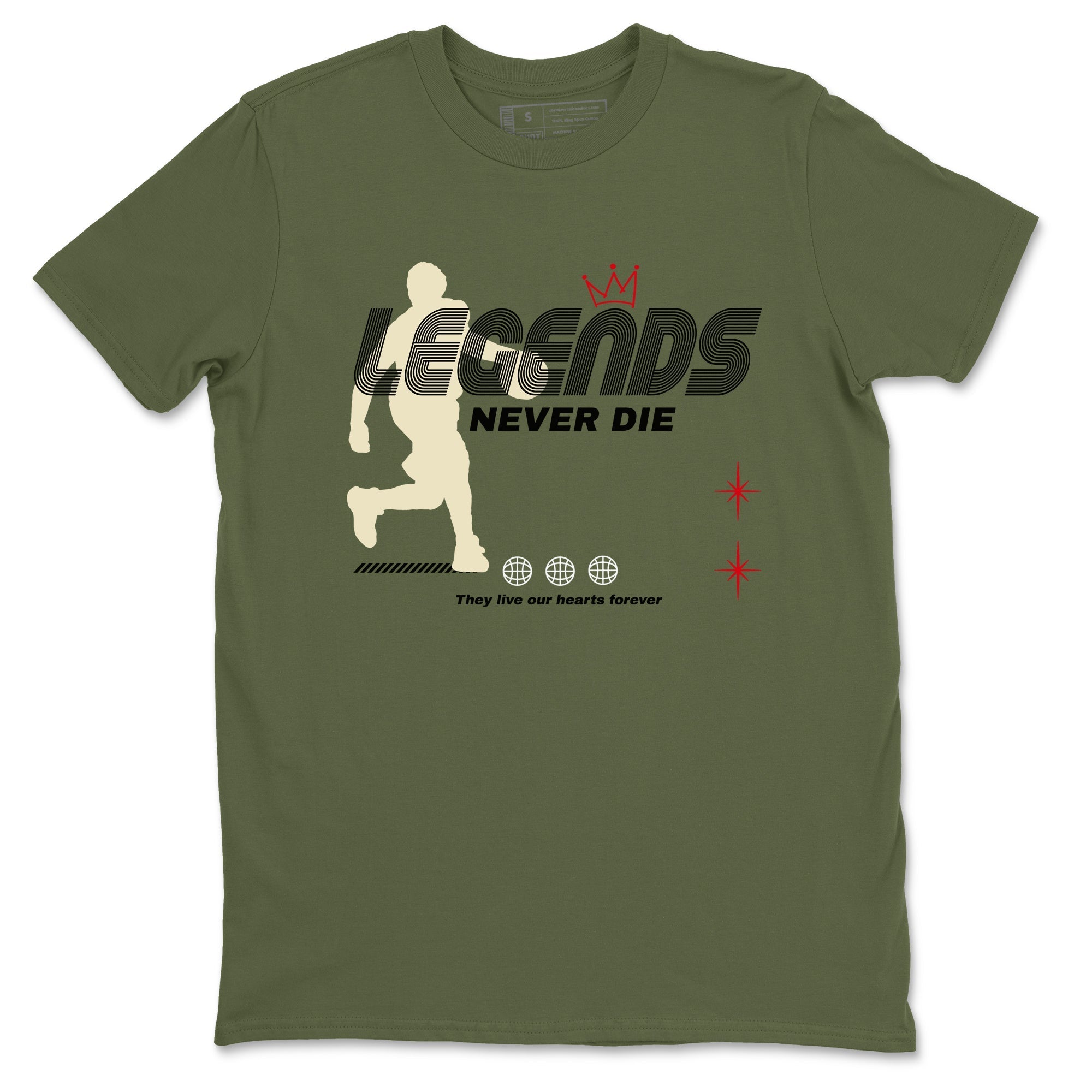 Legends Never Die snkmatch Tees - Air Jordan 1 Travis Scott Medium Olive