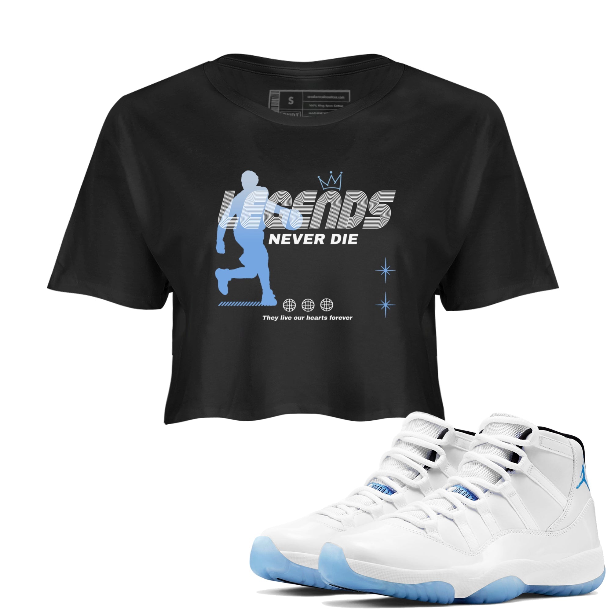 Legends Never Die snkmatch Women's Top - Air Jordan 11 Legend Blue