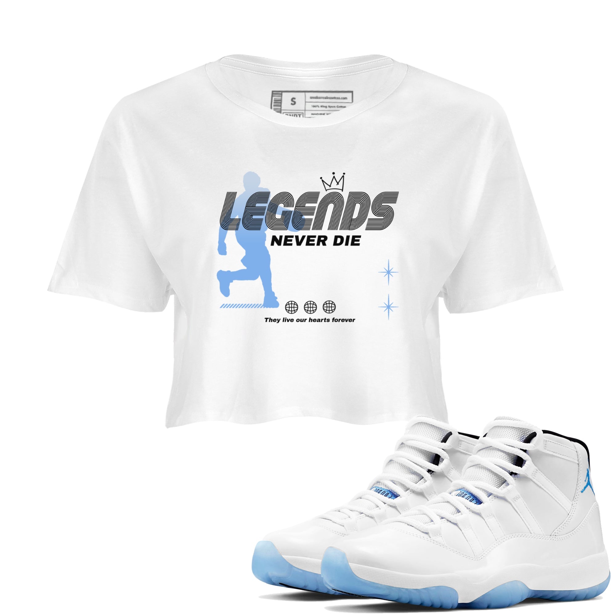 Legends Never Die snkmatch Women's Top - Air Jordan 11 Legend Blue