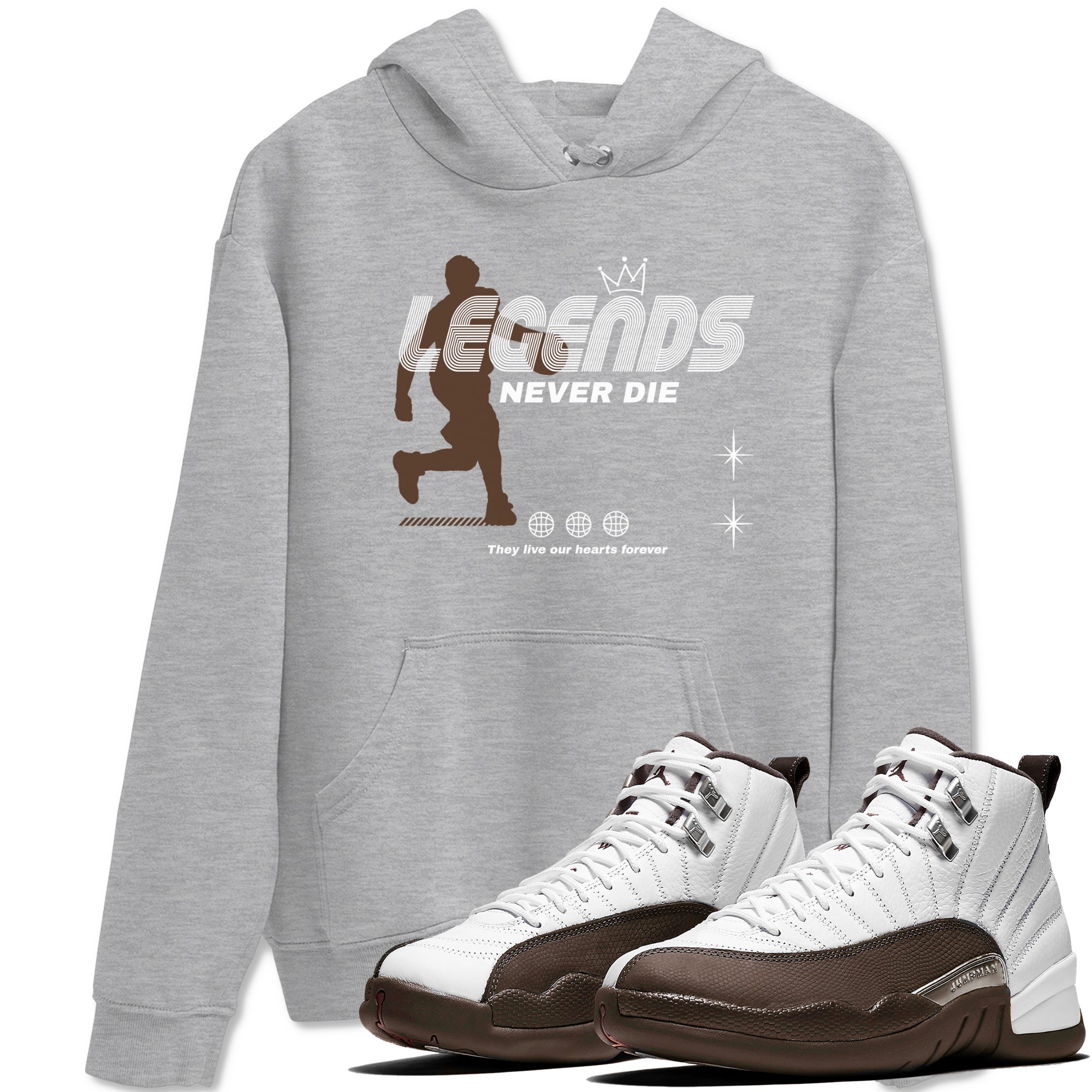 Legends Never Die snkmatch Tees - Air Jordan 12 Baroque Brown