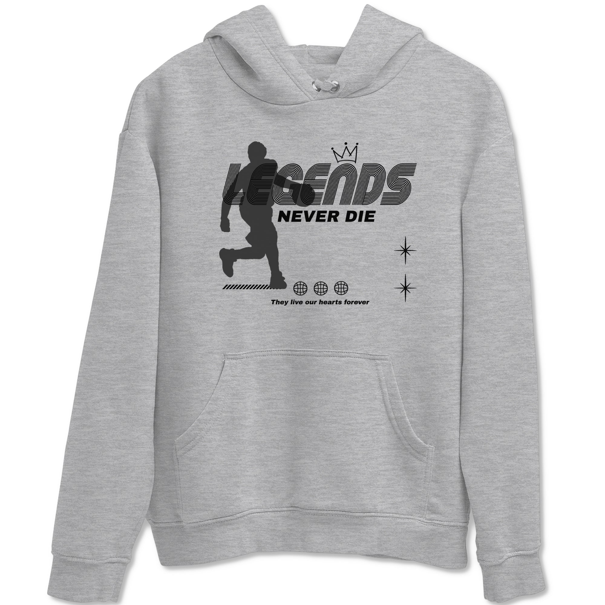 Legends Never Die snkmatch Tees - Air Jordan 12 Black Wolf Grey