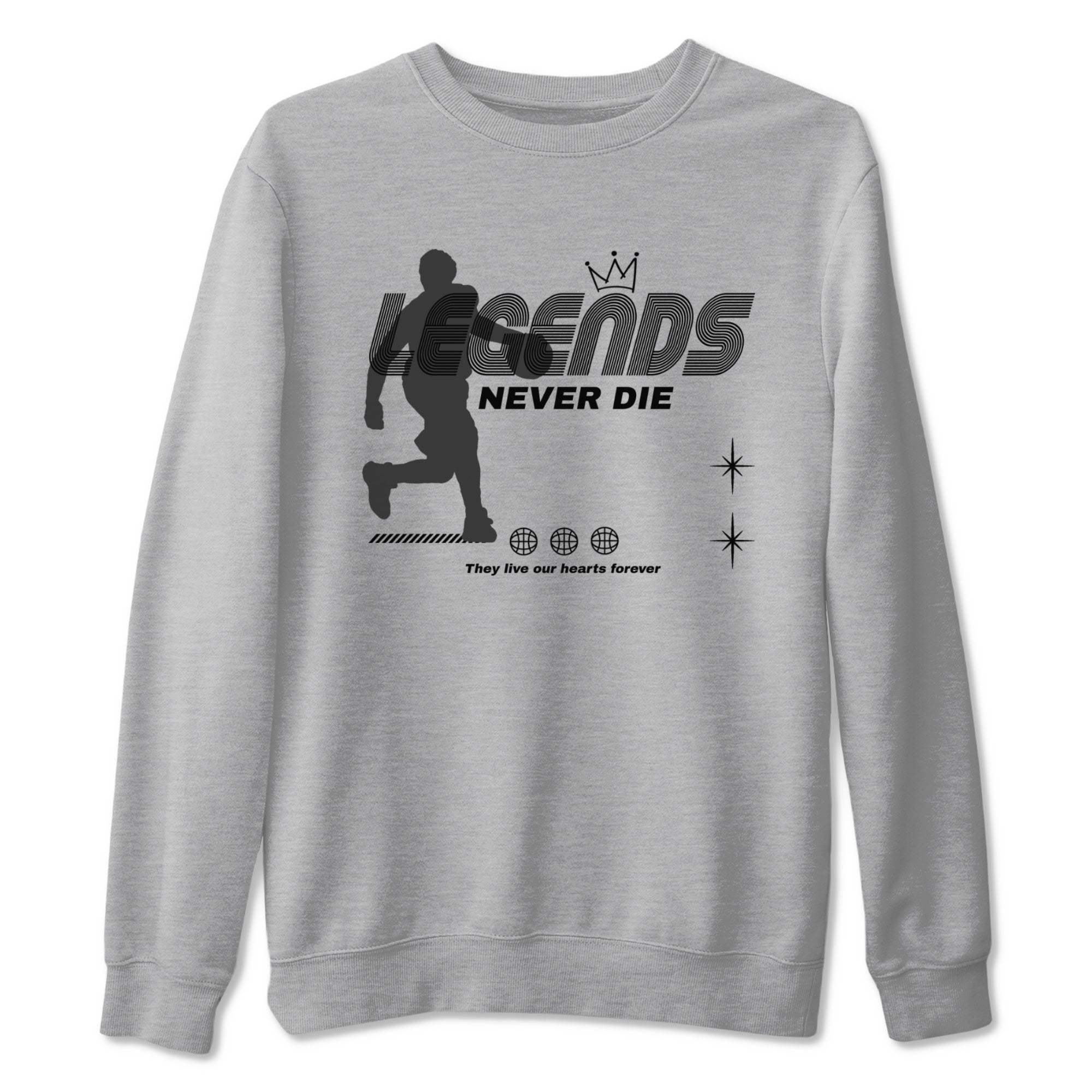 Legends Never Die snkmatch Tees - Air Jordan 12 Black Wolf Grey