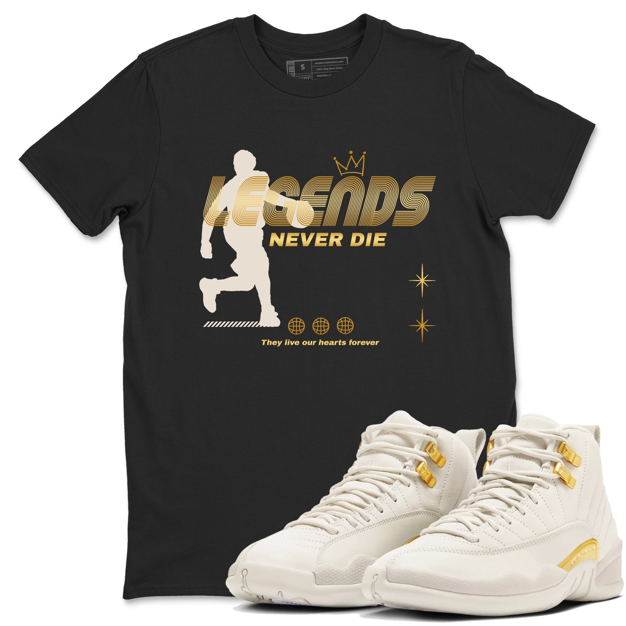 Legends Never Die snkmatch Tees - Air Jordan 12 Phantom