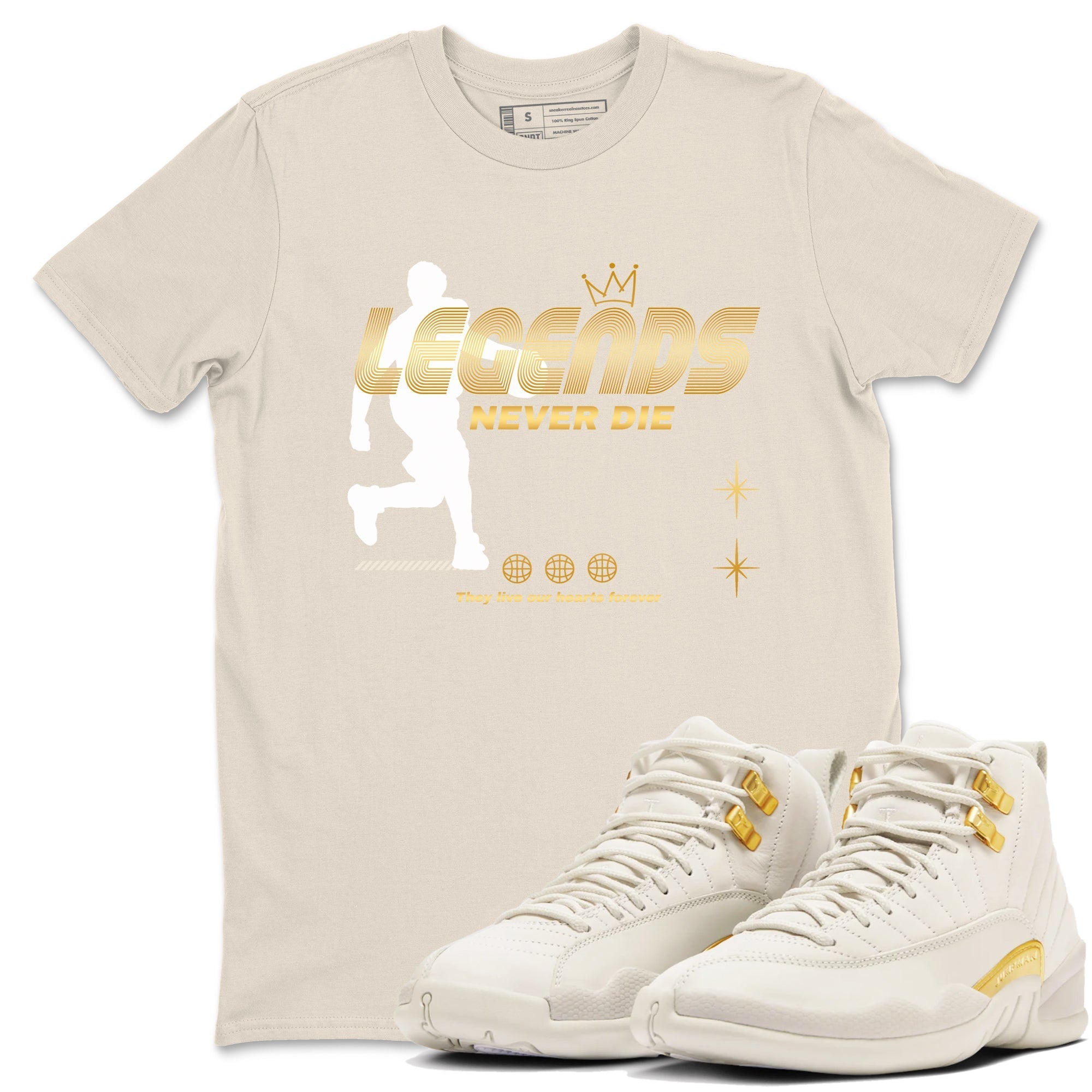 Legends Never Die snkmatch Tees - Air Jordan 12 Phantom