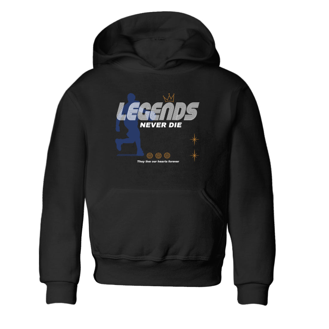 Legends Never Die snkmatch Tees Kids - Air Jordan 13 Midnight Navy
