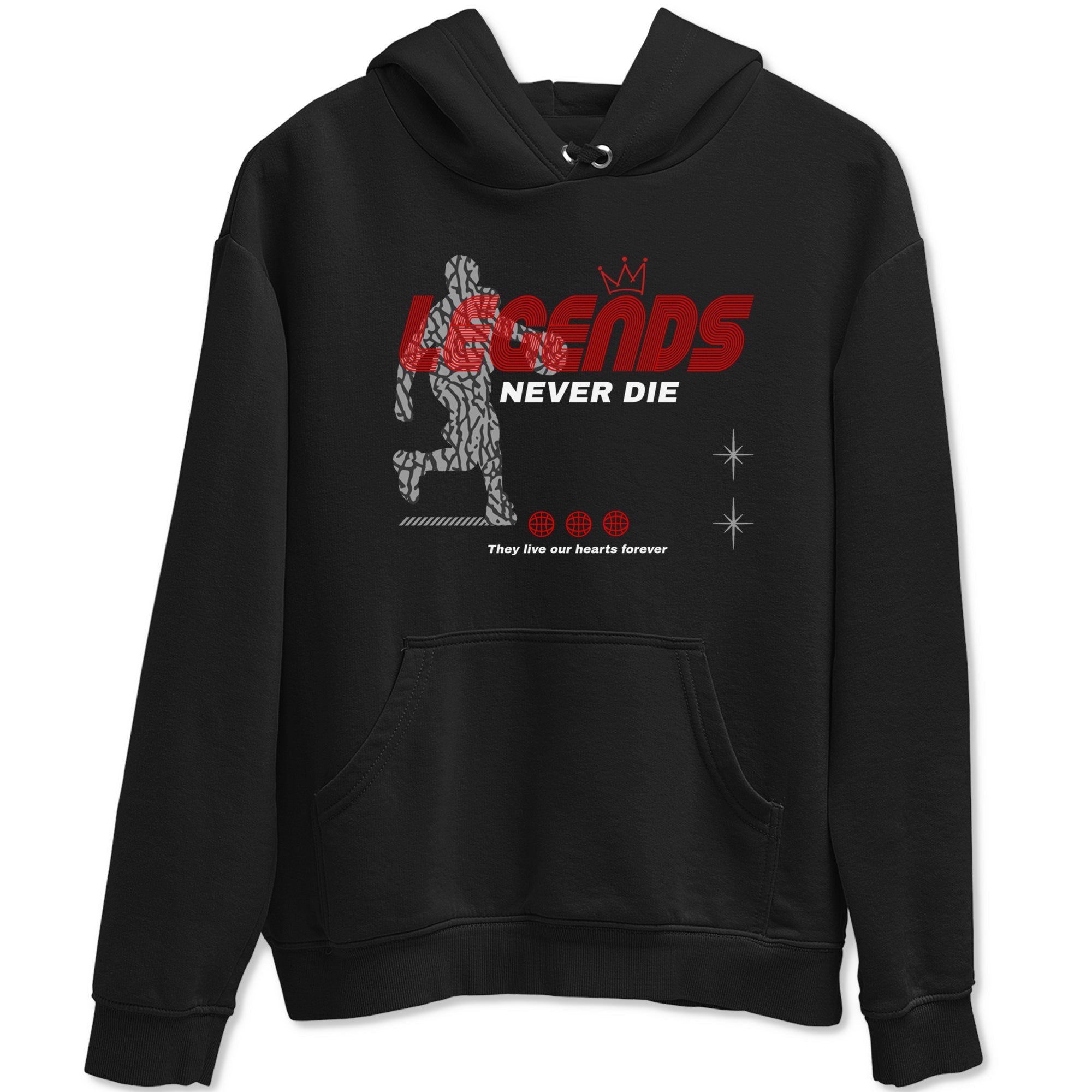 Legends Never Die snkmatch Tees - Air Jordan 3 Black Cement