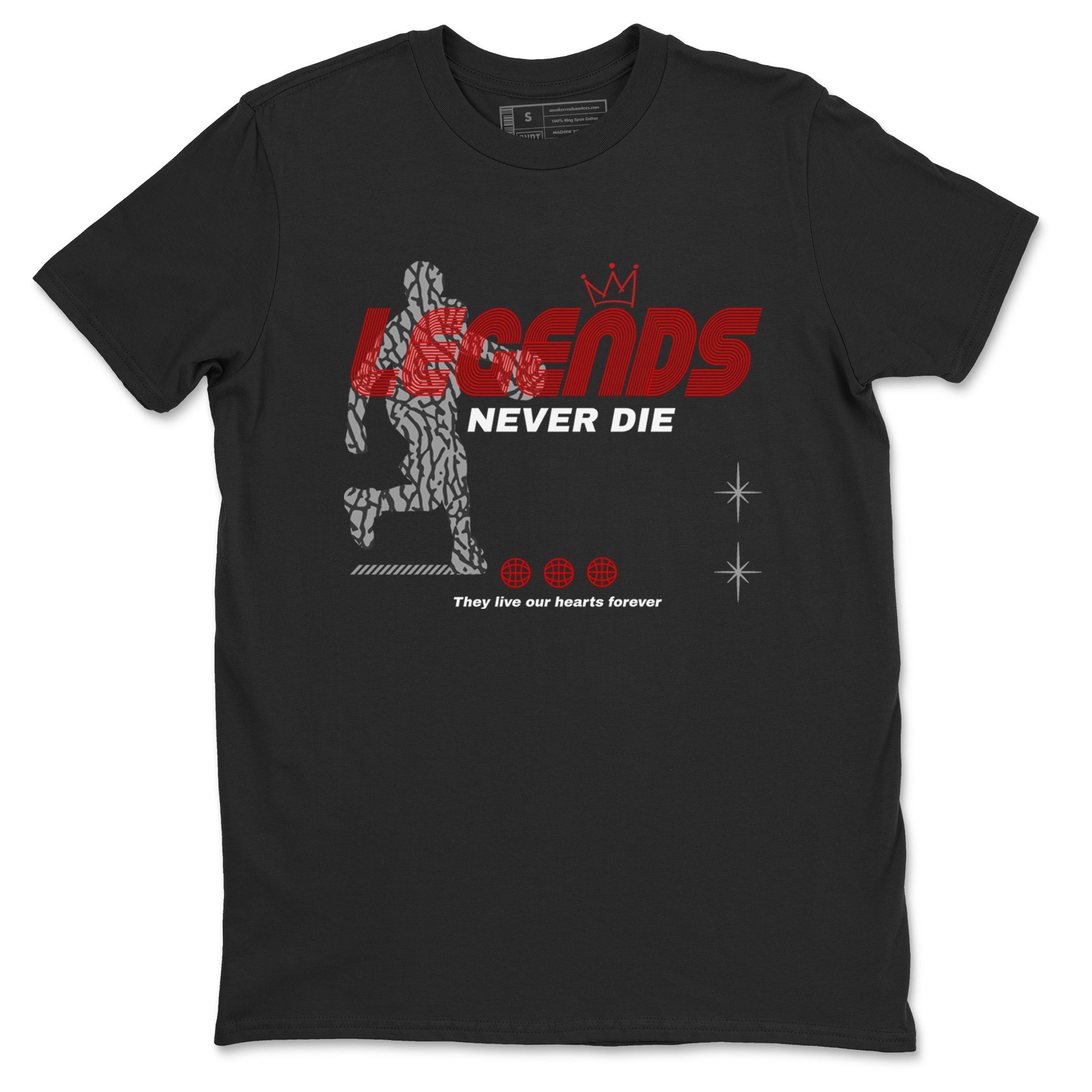 Legends Never Die snkmatch Tees - Air Jordan 3 Black Cement