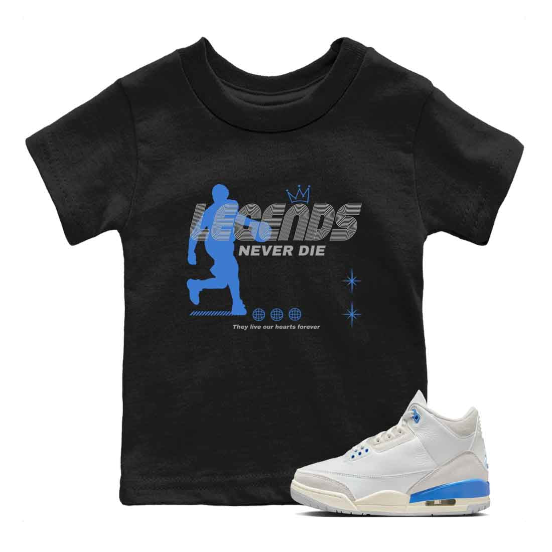 Legends Never Die snkmatch Tees Kids - Air Jordan 3 Lucky Shorts