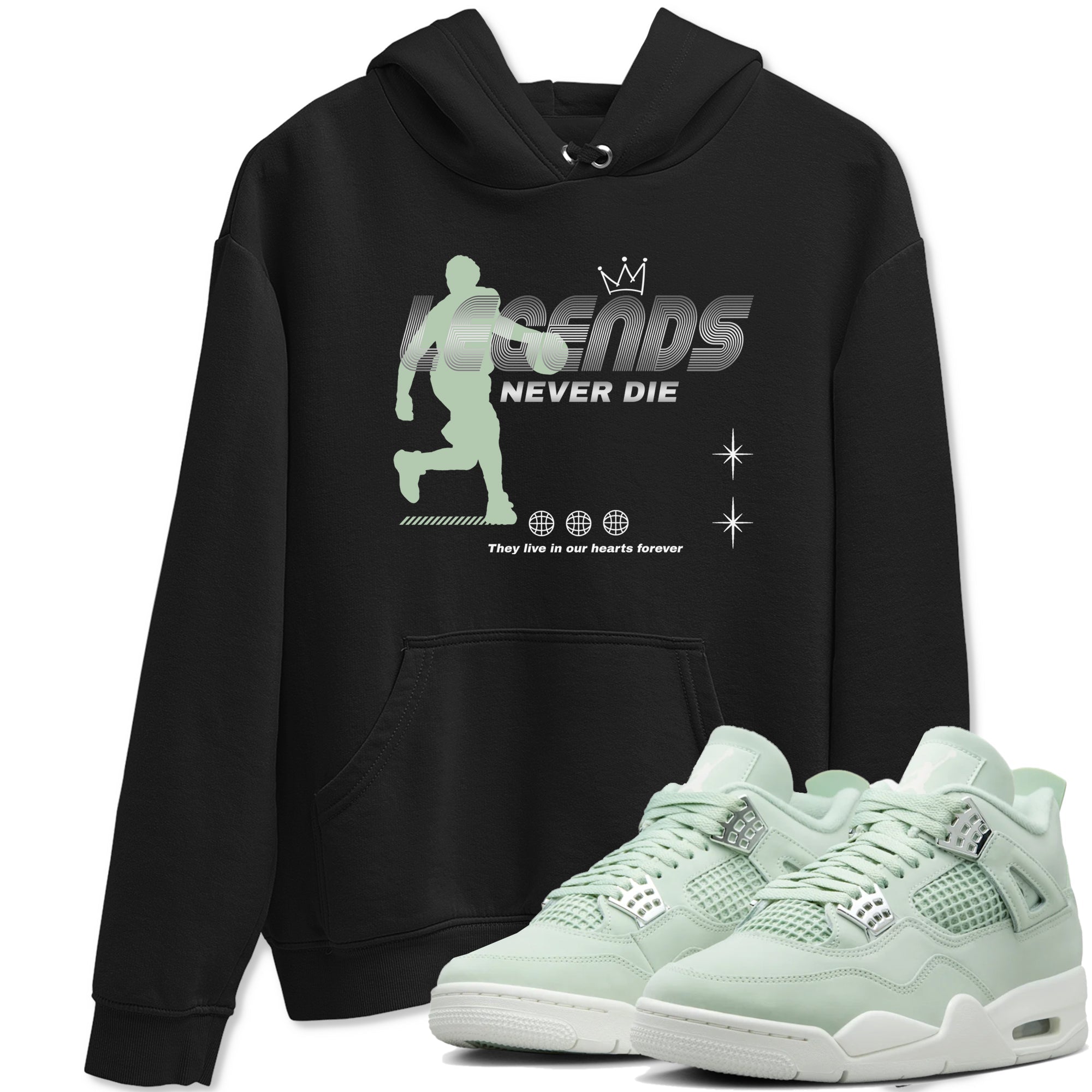 Legends Never Die snkmatch Tees - Air Jordan 4 Abundance
