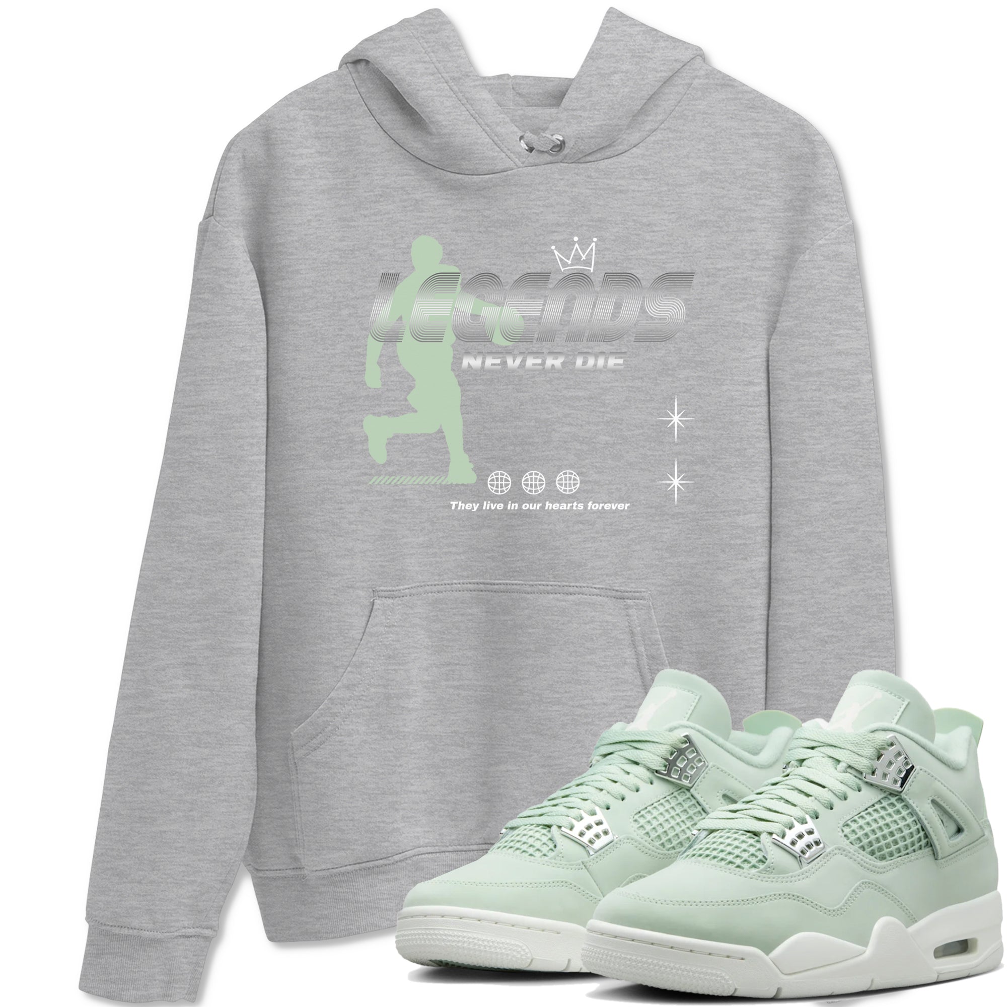 Legends Never Die snkmatch Tees - Air Jordan 4 Abundance