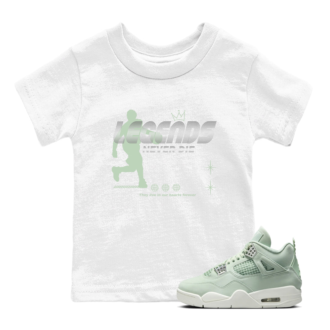 Legends Never Die snkmatch Tees Kids - Air Jordan 4 Abundance