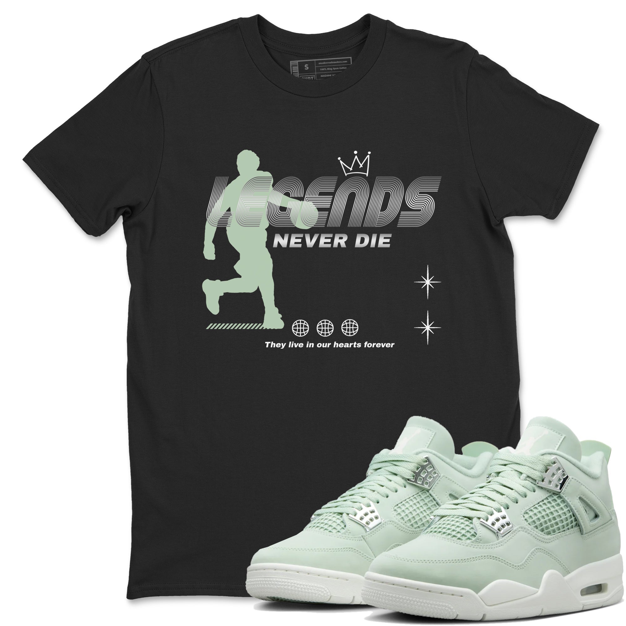 Legends Never Die snkmatch Tees - Air Jordan 4 Abundance