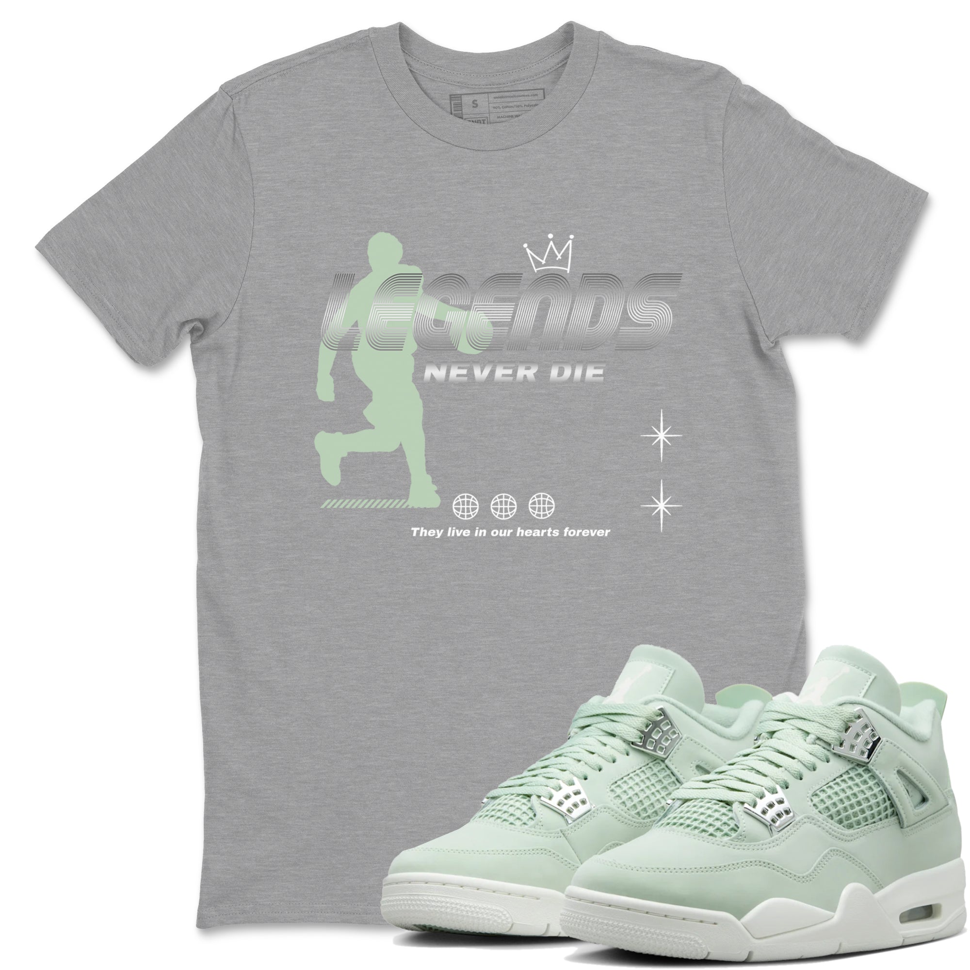 Legends Never Die snkmatch Tees - Air Jordan 4 Abundance