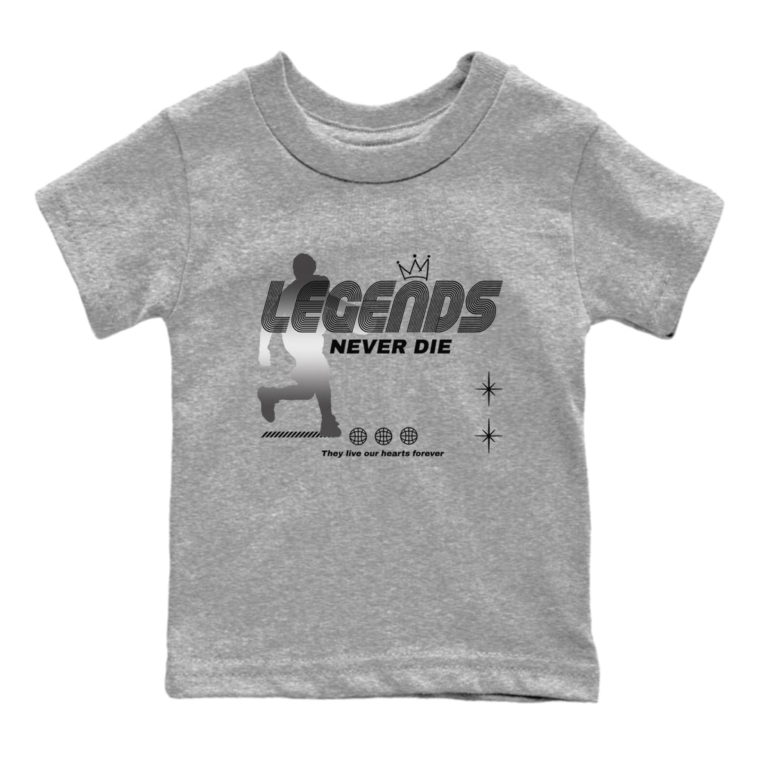 Legends Never Die snkmatch Tees Kids - Air Jordan 4 Black Cat