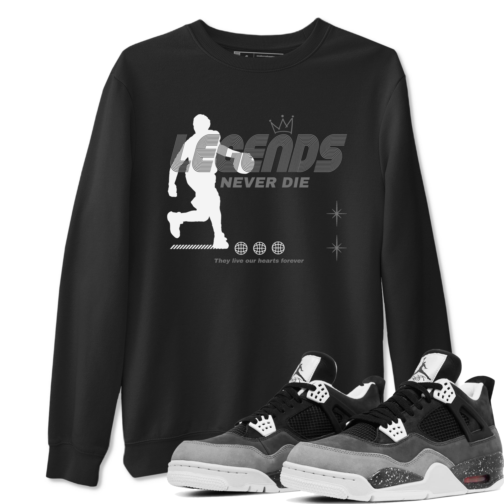 Legends Never Die snkmatch Tees - Air Jordan 4 Fear