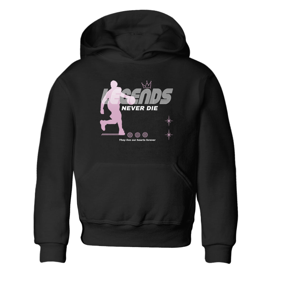 Legends Never Die snkmatch Tees Kids - Air Jordan 4 Orchid