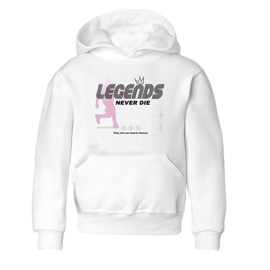Legends Never Die snkmatch Tees Kids - Air Jordan 4 Orchid