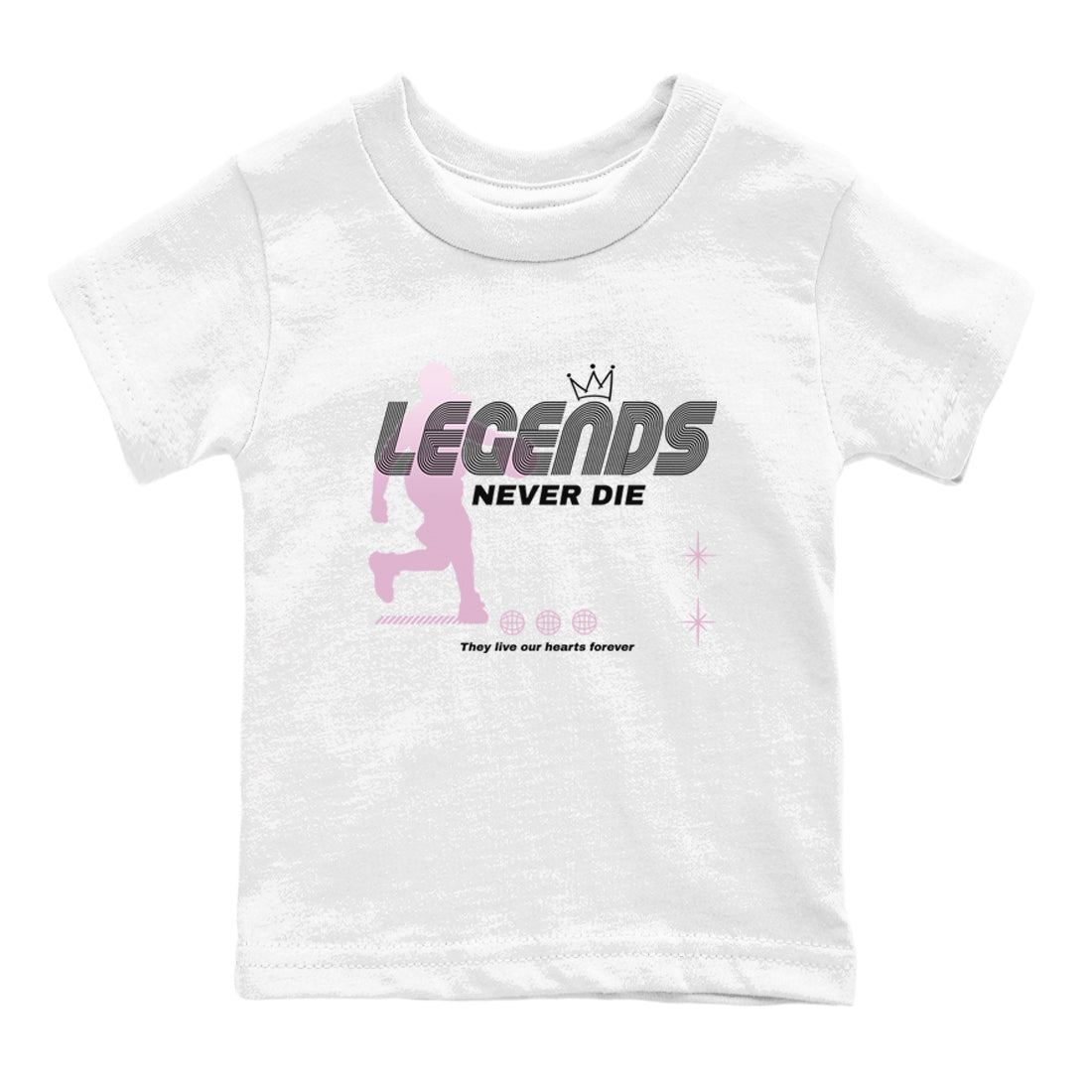 Legends Never Die snkmatch Tees Kids - Air Jordan 4 Orchid