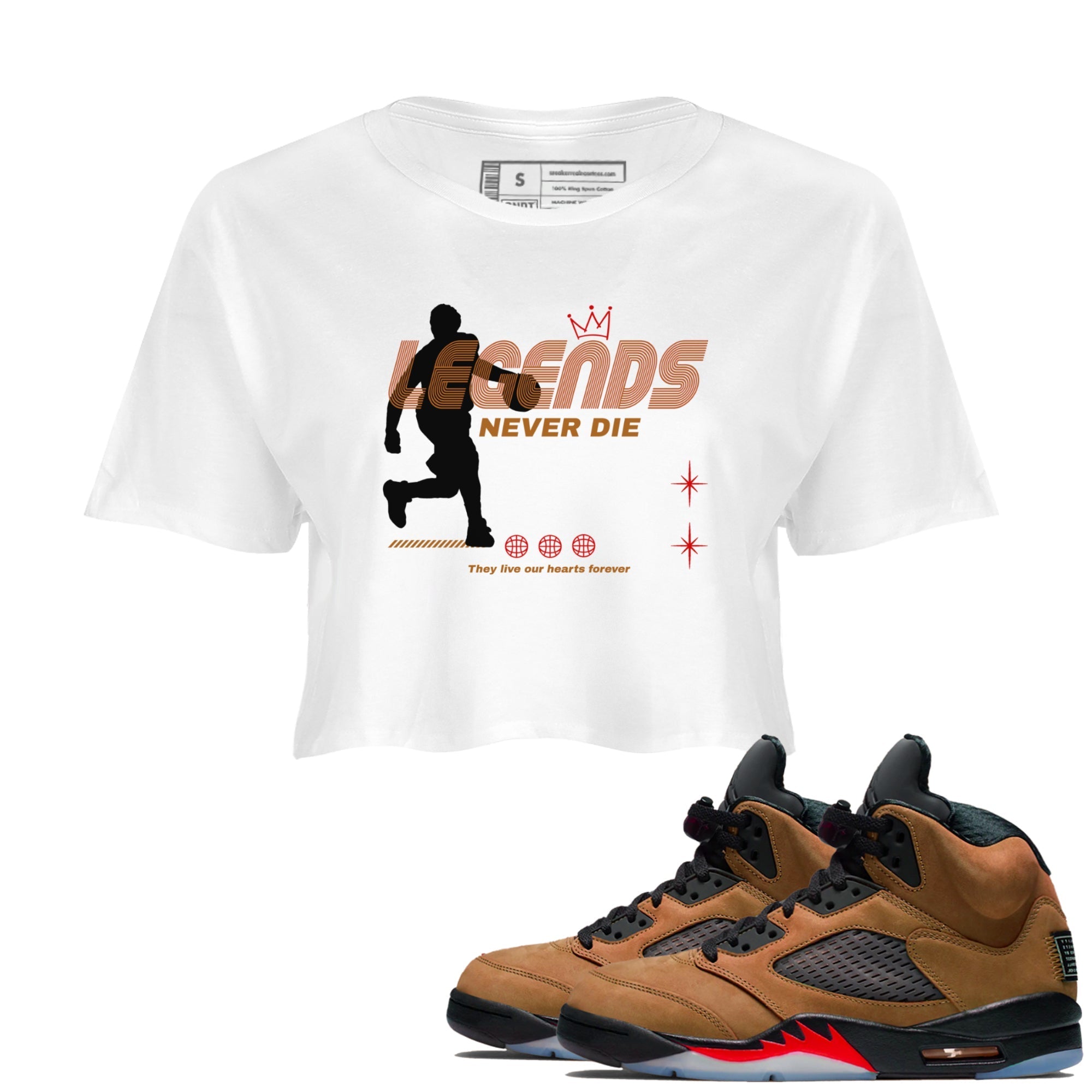 Legends Never Die snkmatch Women's Top - Air Jordan 5 Archaeo Brown