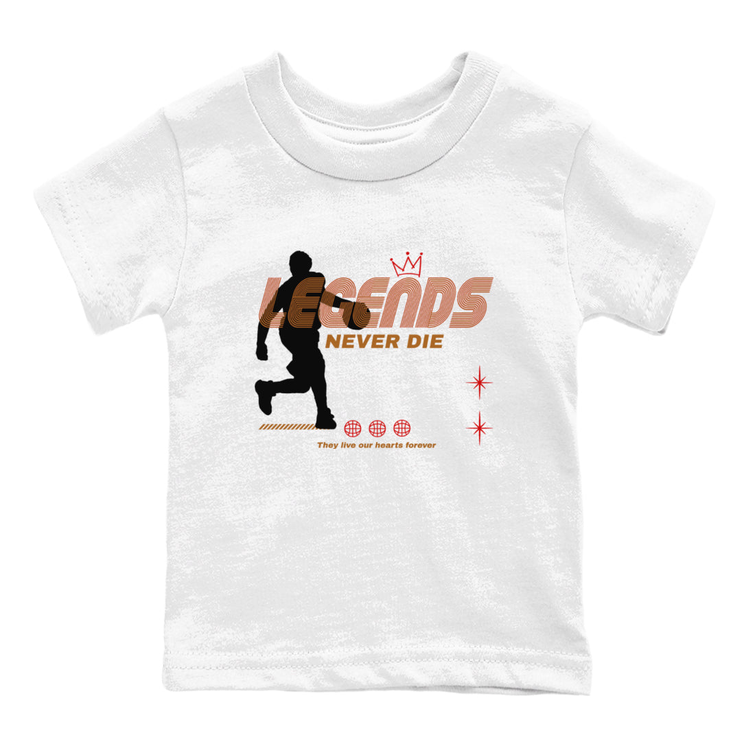 Legends Never Die snkmatch Tees Kids - Air Jordan 5 Archaeo Brown