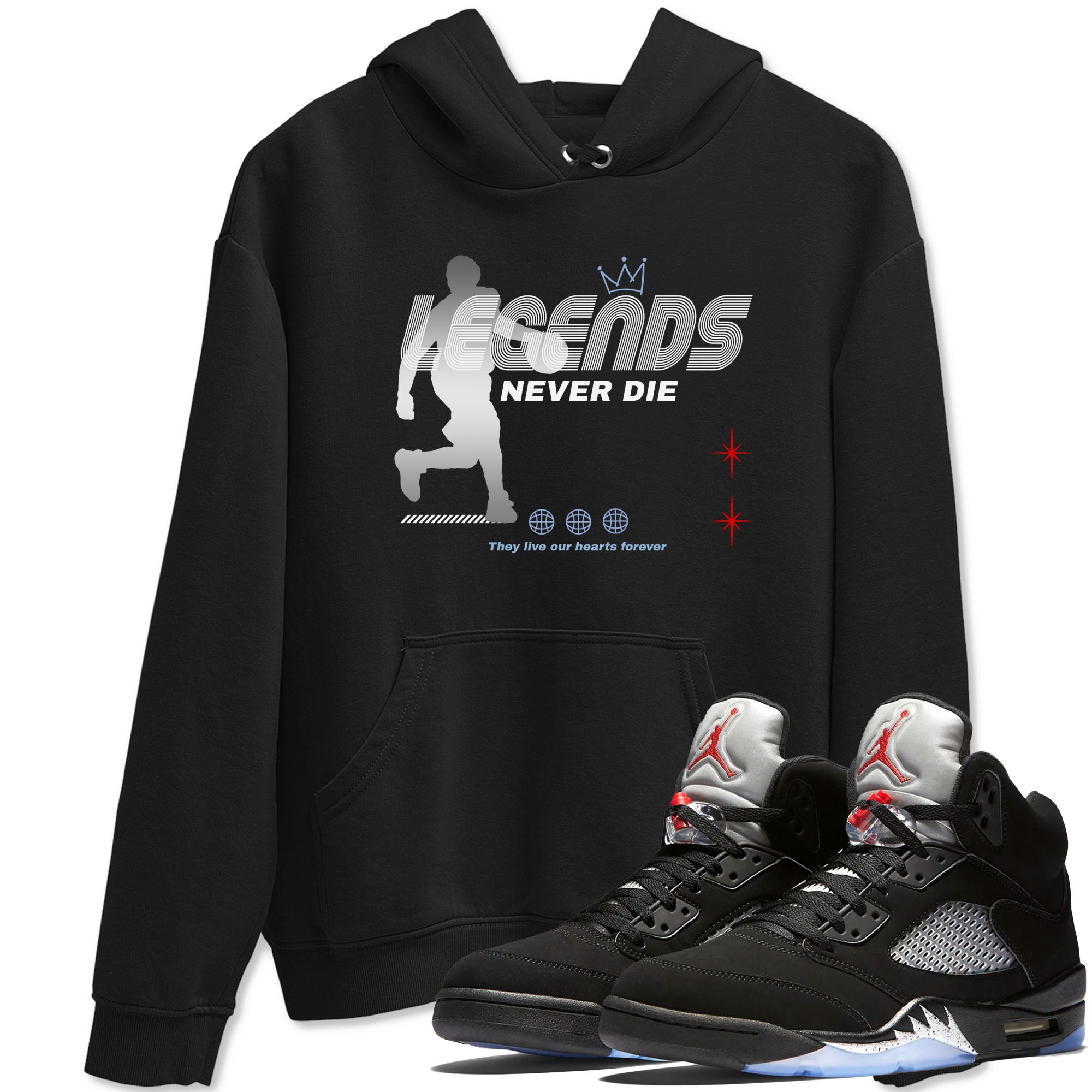 Legends Never Die snkmatch Tees - Air Jordan 5 Reimagined