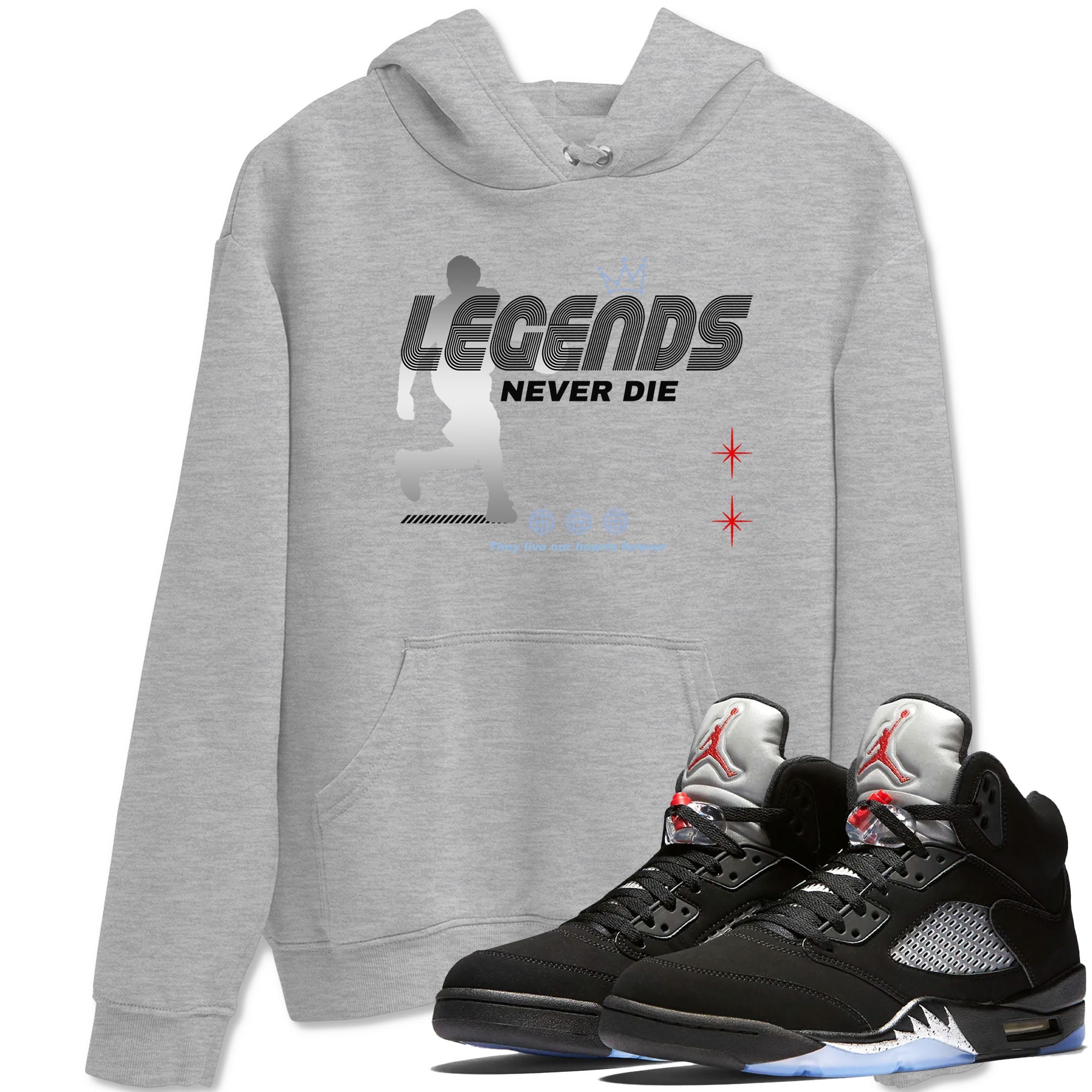 Legends Never Die snkmatch Tees - Air Jordan 5 Reimagined